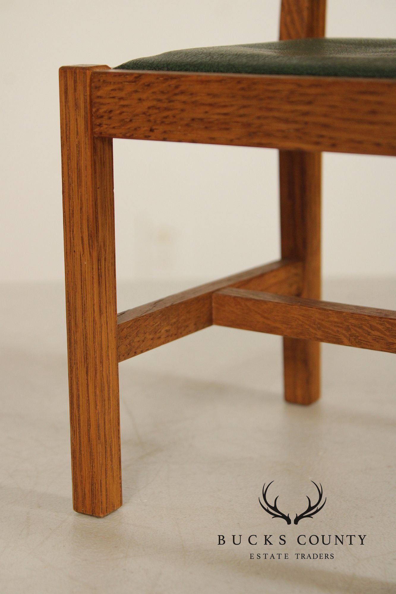 Stickley T.C. Timber Doll House Furniture Set of Four Miniature Oak Spindle Dining Chairs