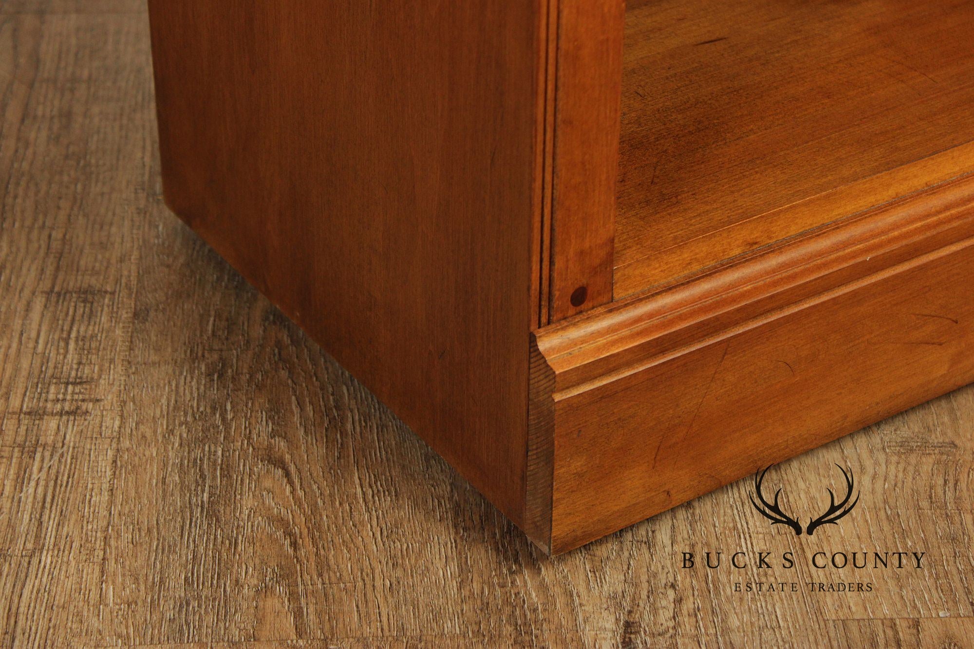 Ethan Allen 1776 Collection Traditional Maple Pair Of Tall Open Bookcases