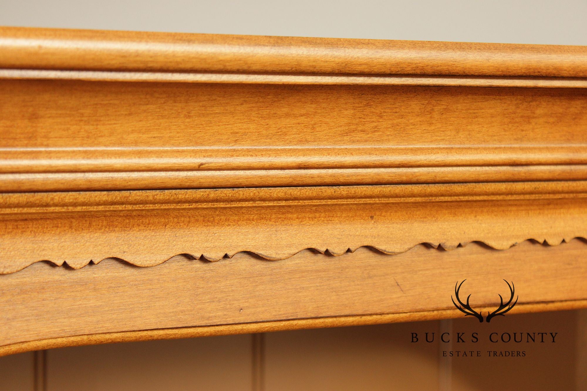 Ethan Allen 1776 Collection Traditional Maple Pair Of Tall Open Bookcases