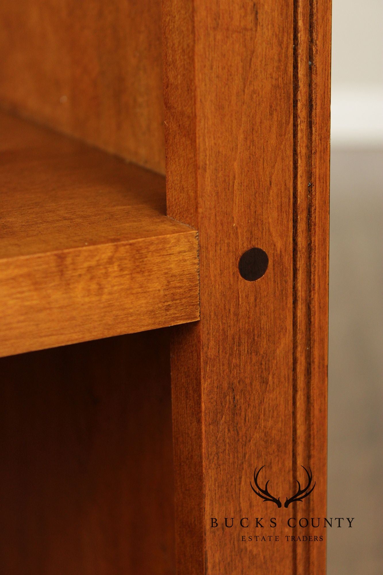 Ethan Allen 1776 Collection Traditional Maple Pair Of Tall Open Bookcases