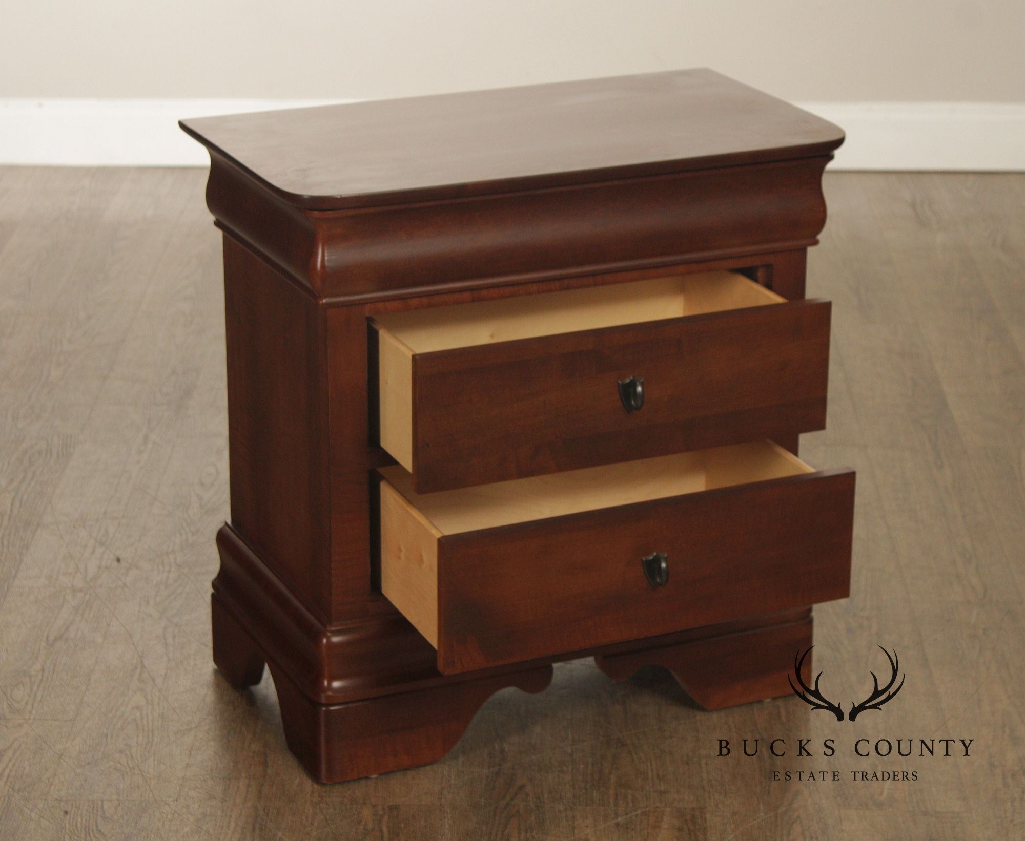 Kincaid Louis Philippe Style Cherry Three-Drawer Nightstand
