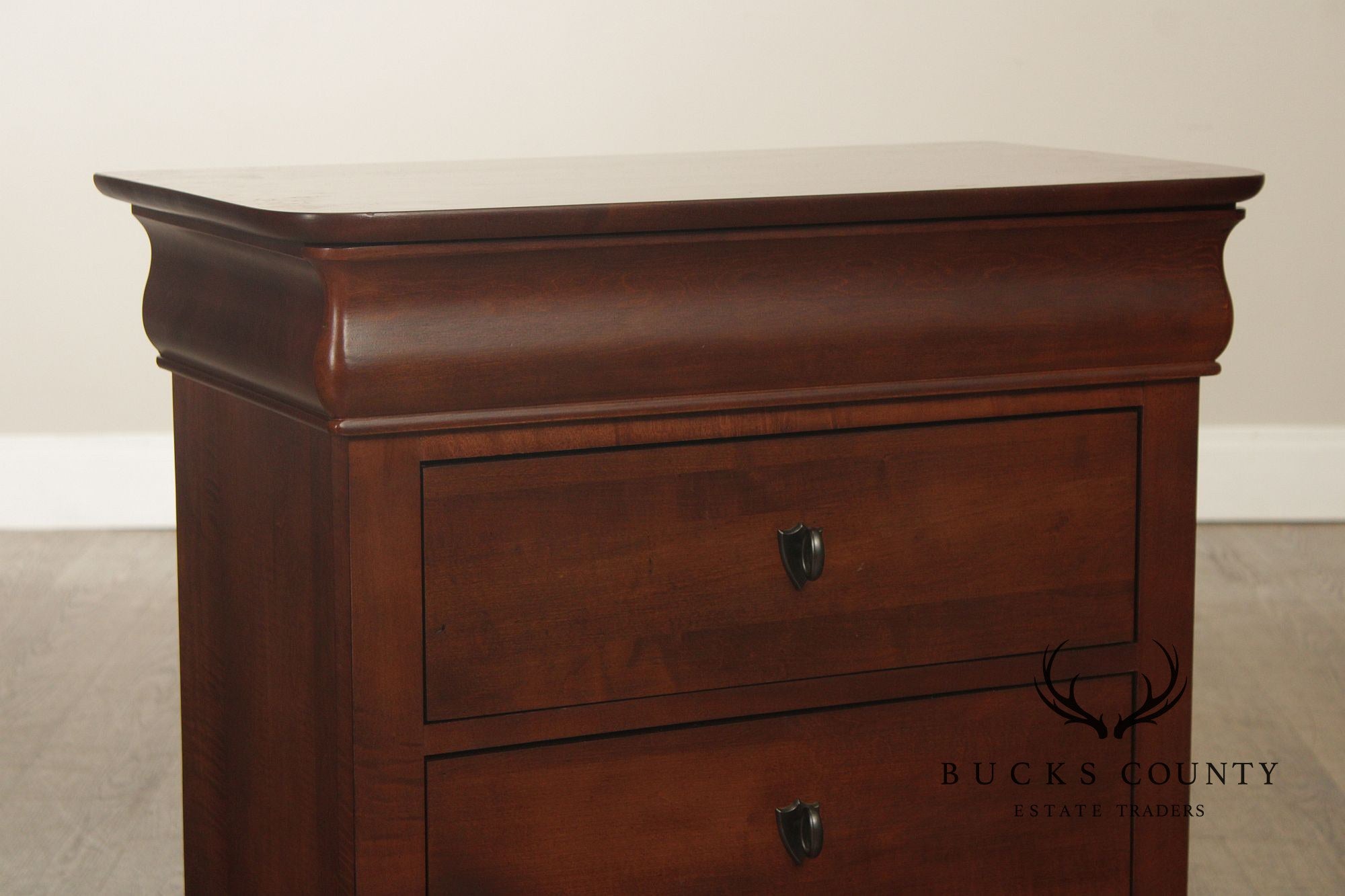 Kincaid Louis Philippe Style Cherry Three-Drawer Nightstand
