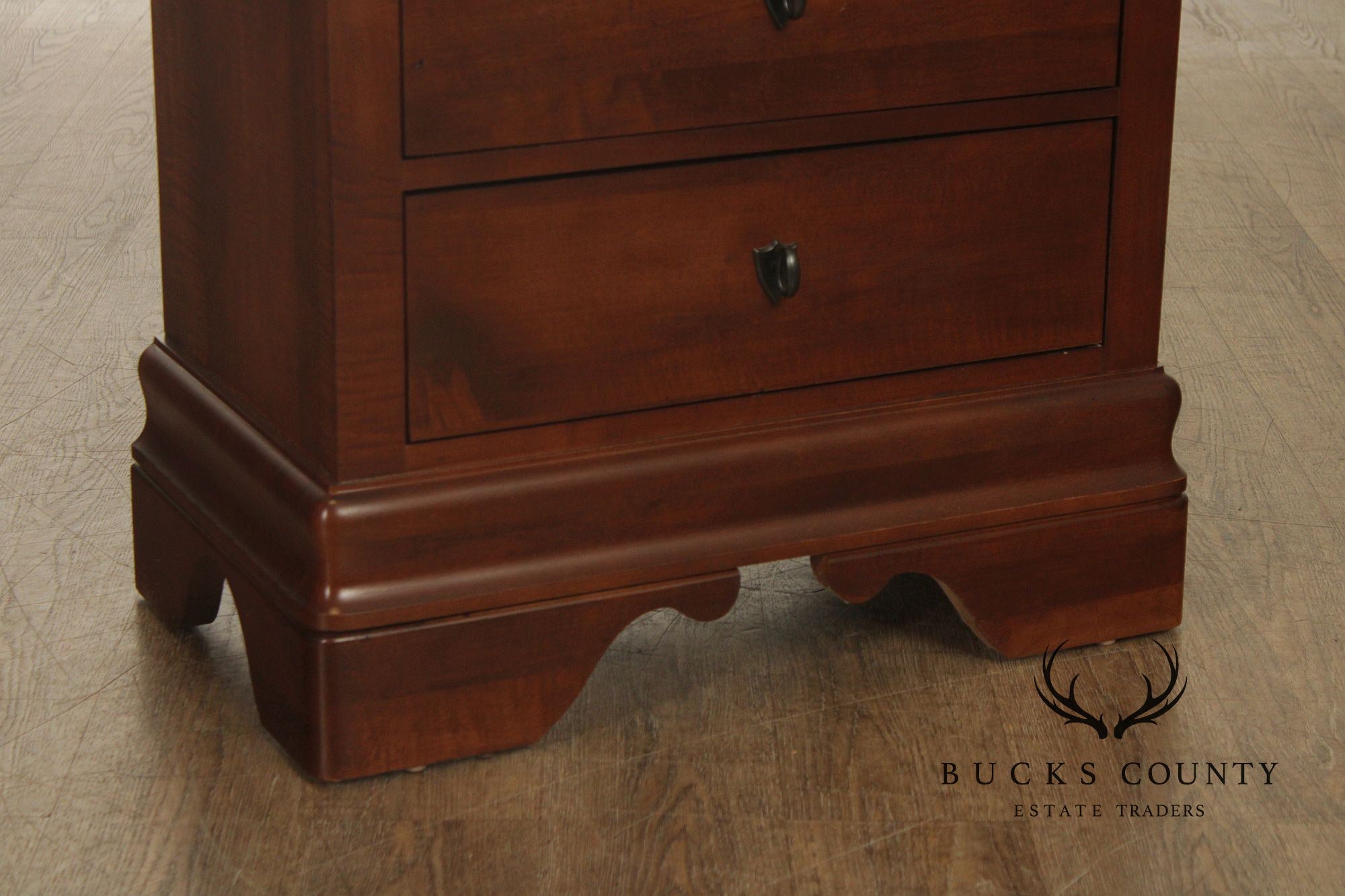 Kincaid Louis Philippe Style Cherry Three-Drawer Nightstand