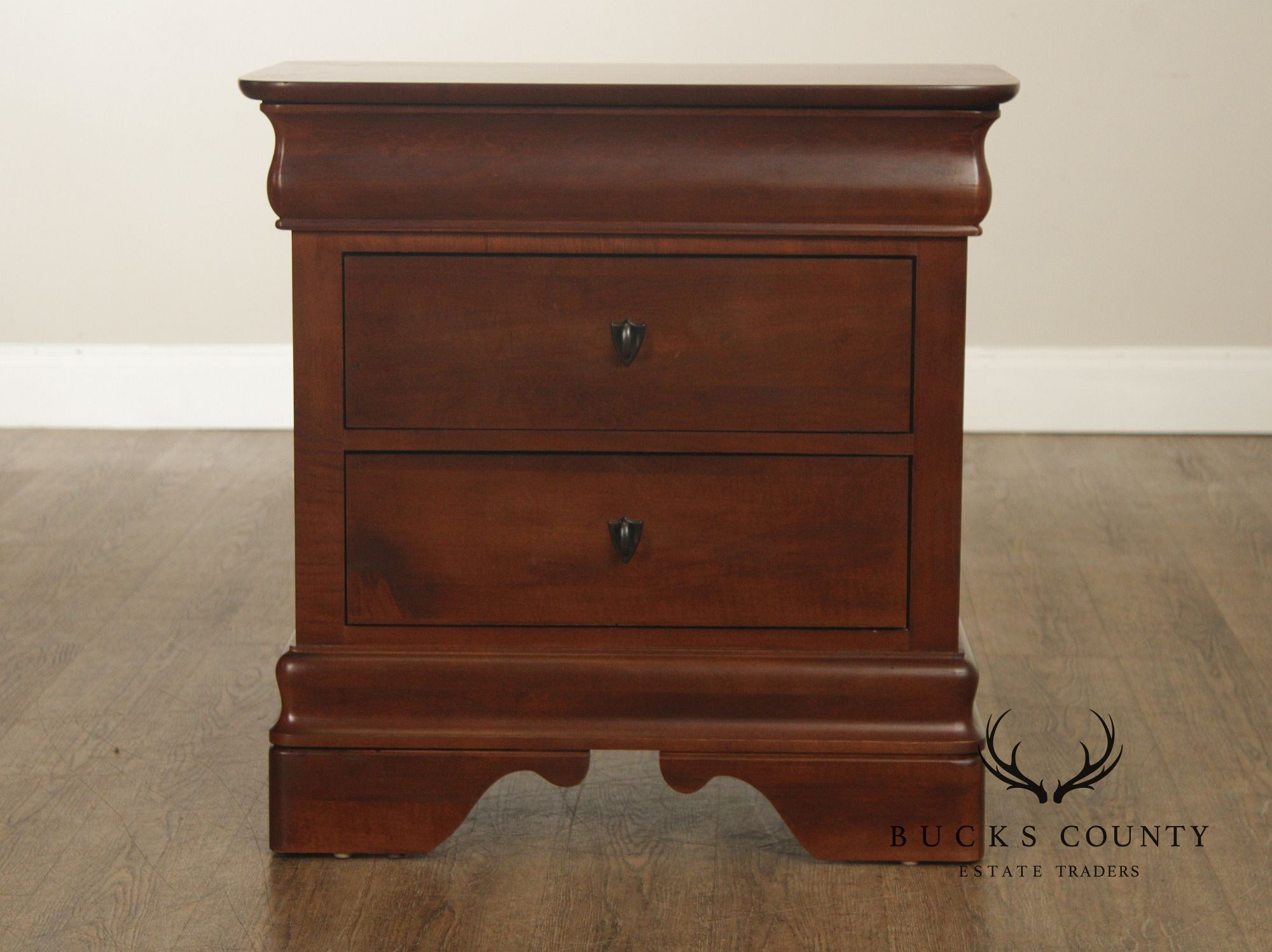 Kincaid Louis Philippe Style Cherry Three-Drawer Nightstand