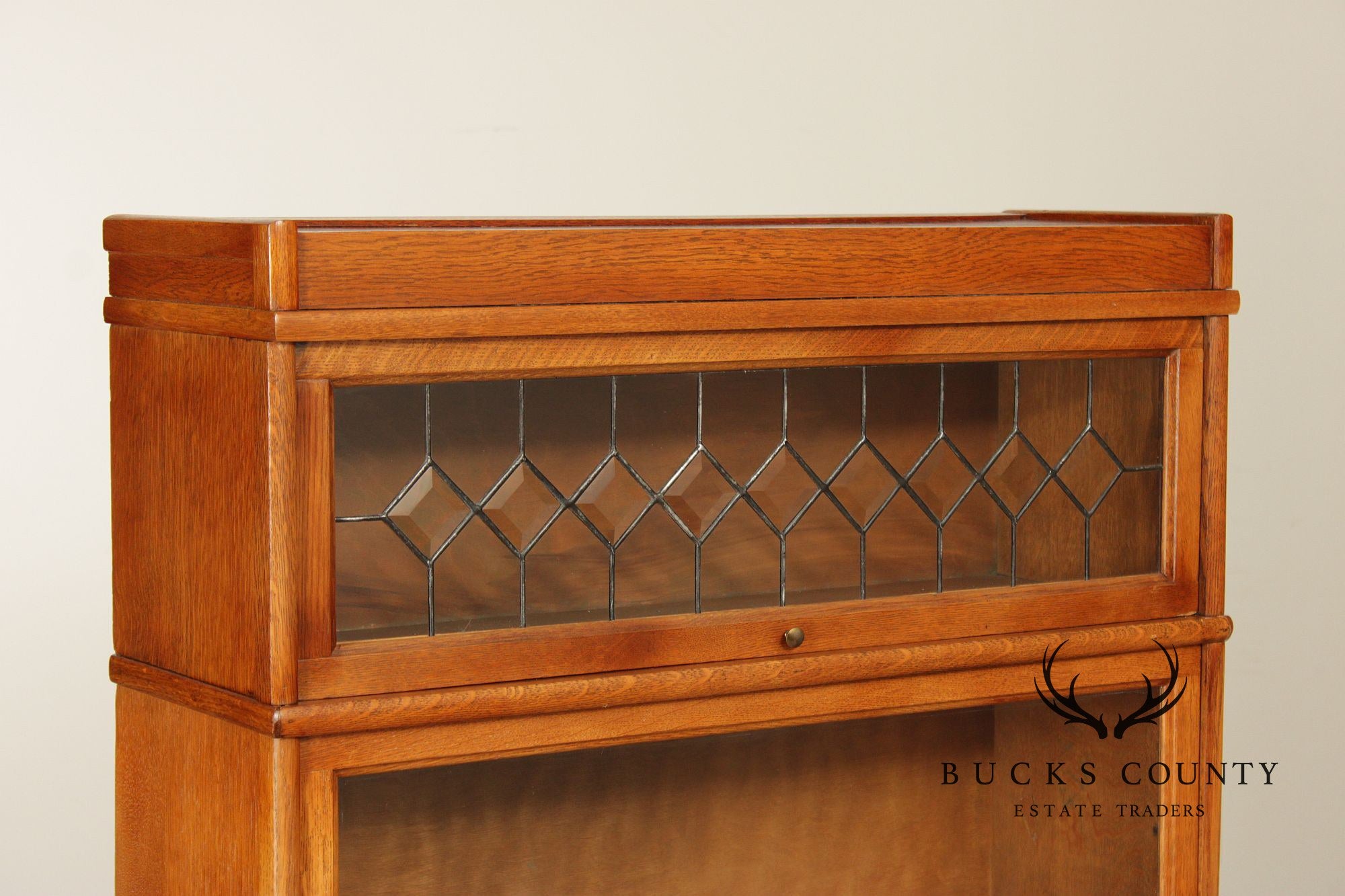 Antique Oak Four-Section Barrister Bookcase