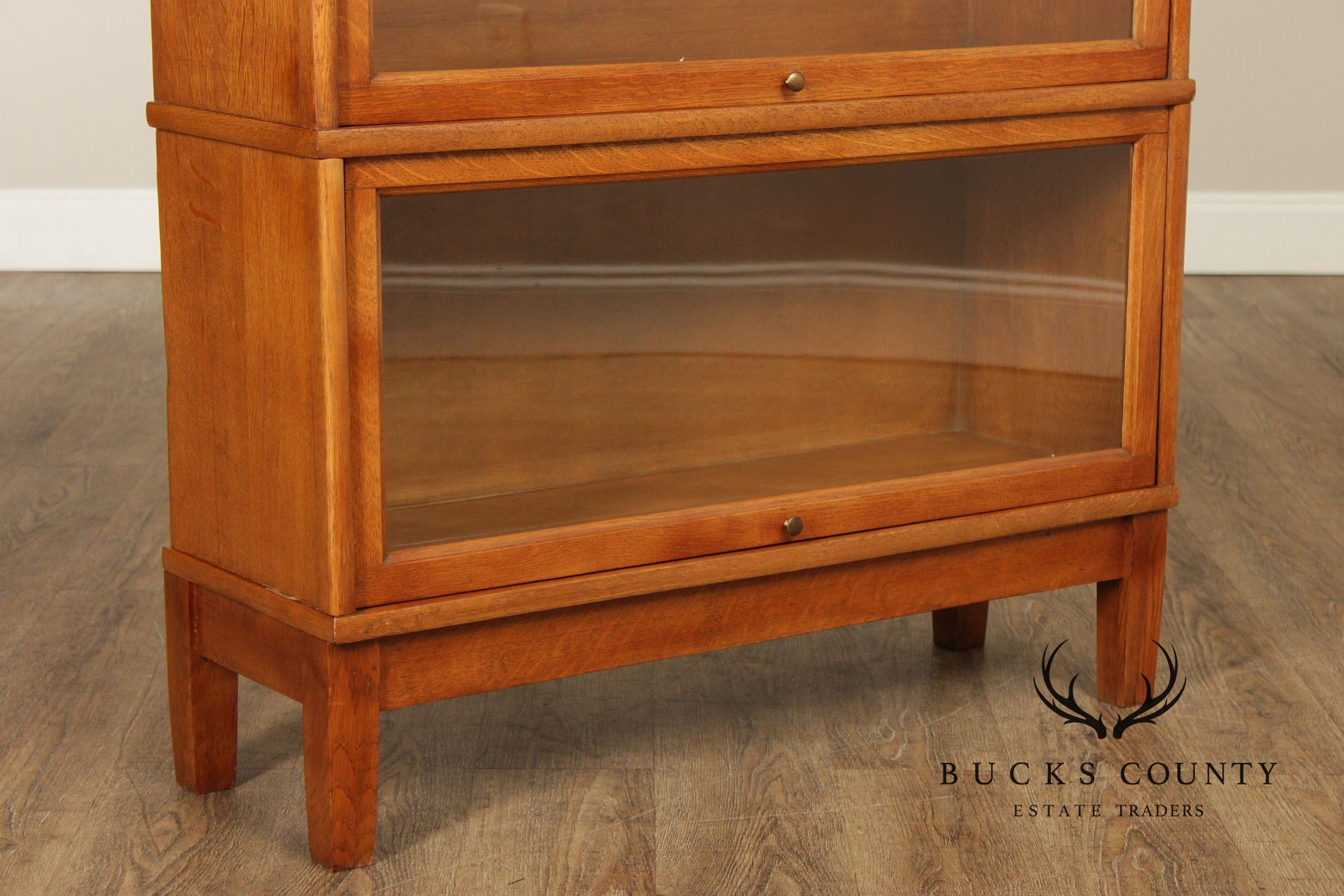 Antique Oak Four-Section Barrister Bookcase