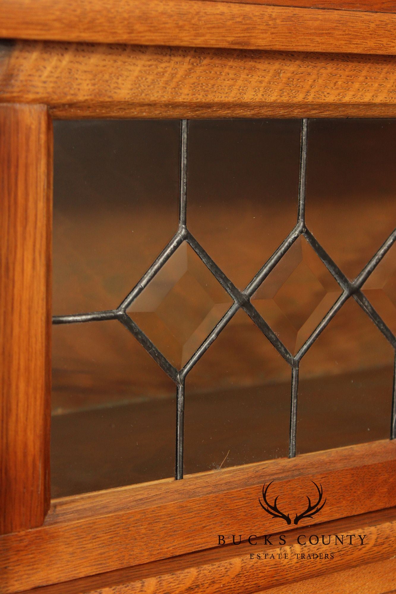 Antique Oak Four-Section Barrister Bookcase