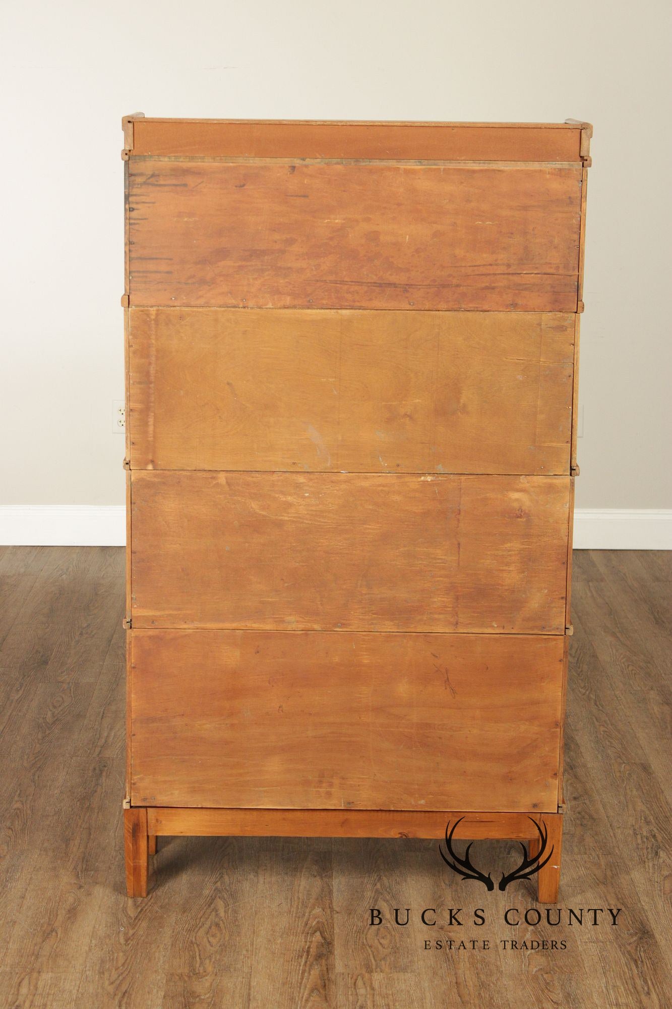Antique Oak Four-Section Barrister Bookcase