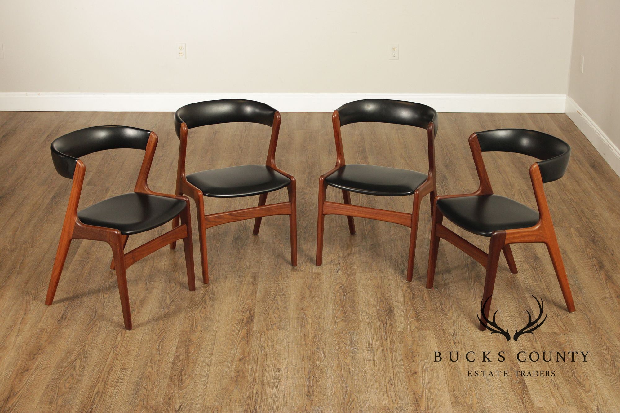 Kai Kristiansen Danish Modern Set of Four Teak Dining Chairs