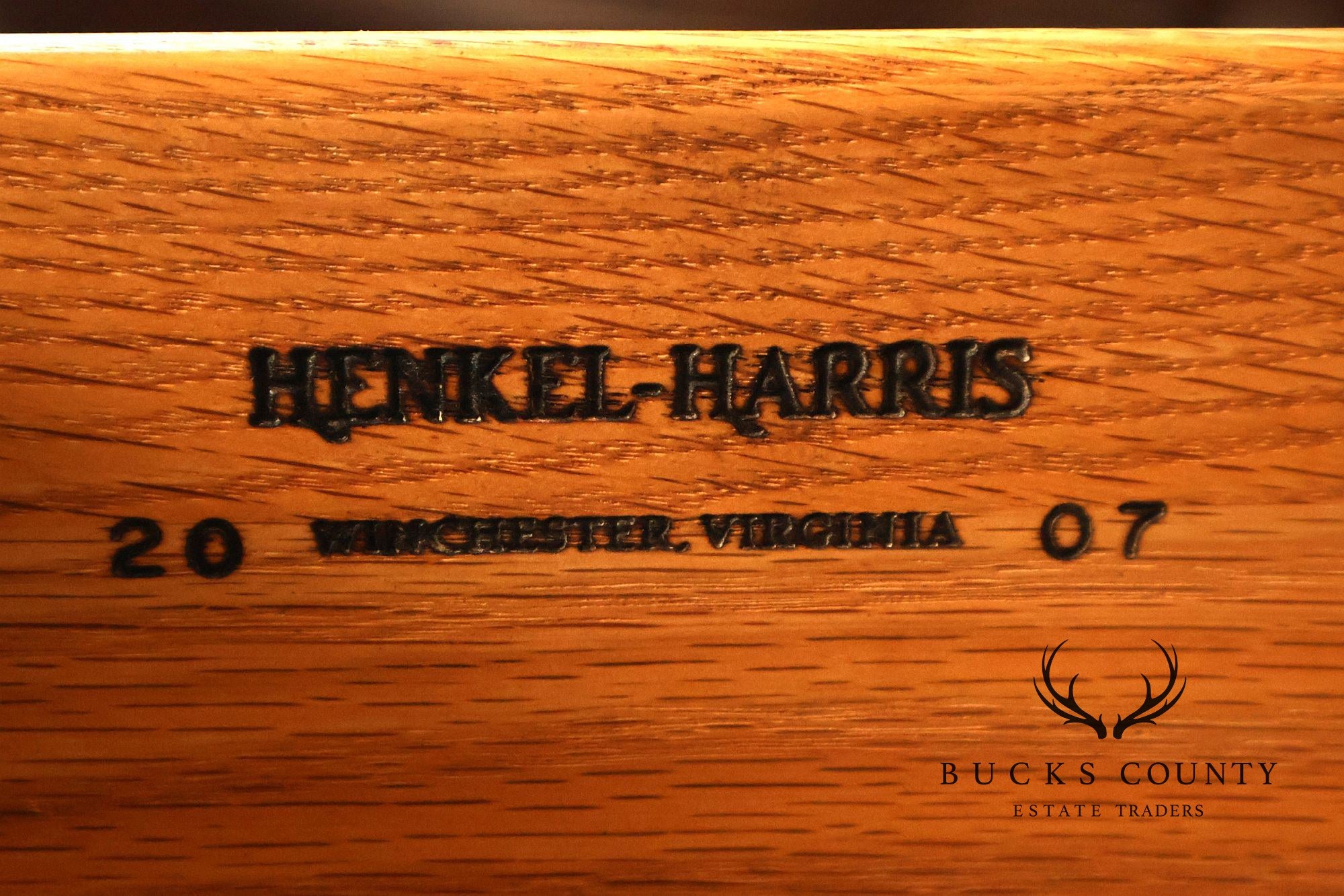 Henkel Harris Mahogany And Burlwood Leather Top Executive Desk