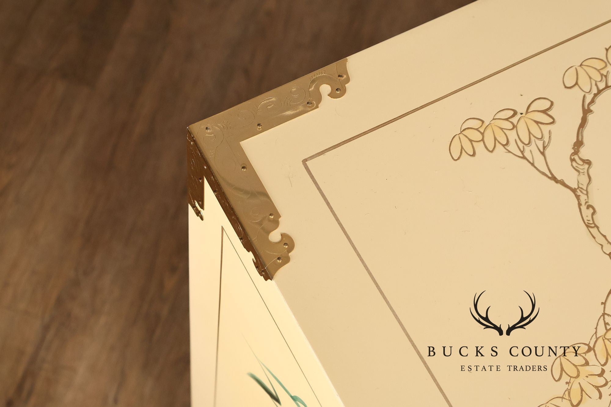 Chinoiserie Hand Painted Decorated Tall Chest