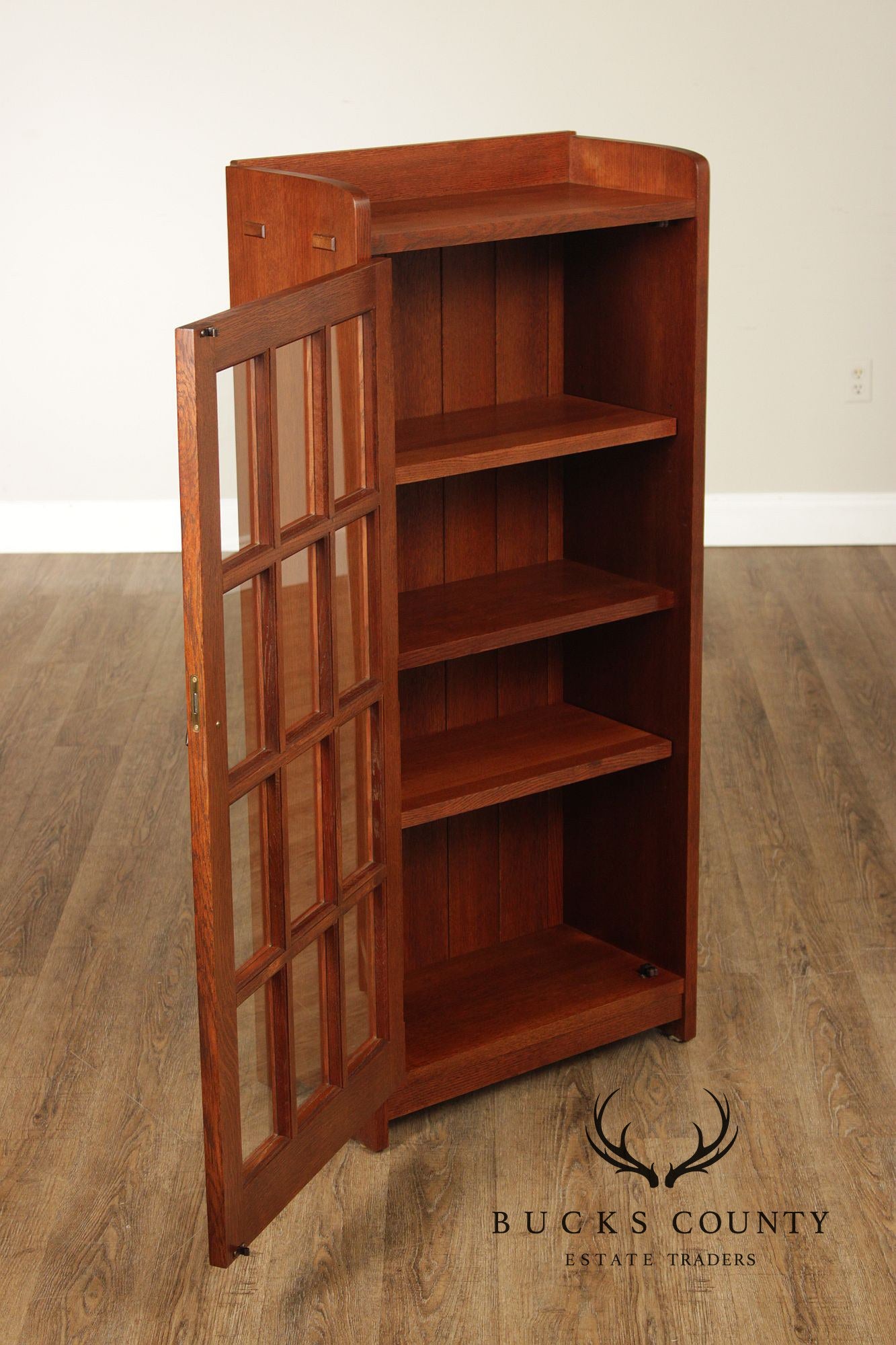 Stickley Mission Collection Oak Single Door Bookcase