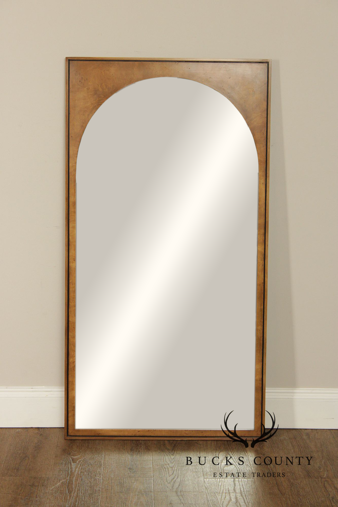John Stuart for Widdicomb Burl Walnut Frame Wall Mirror