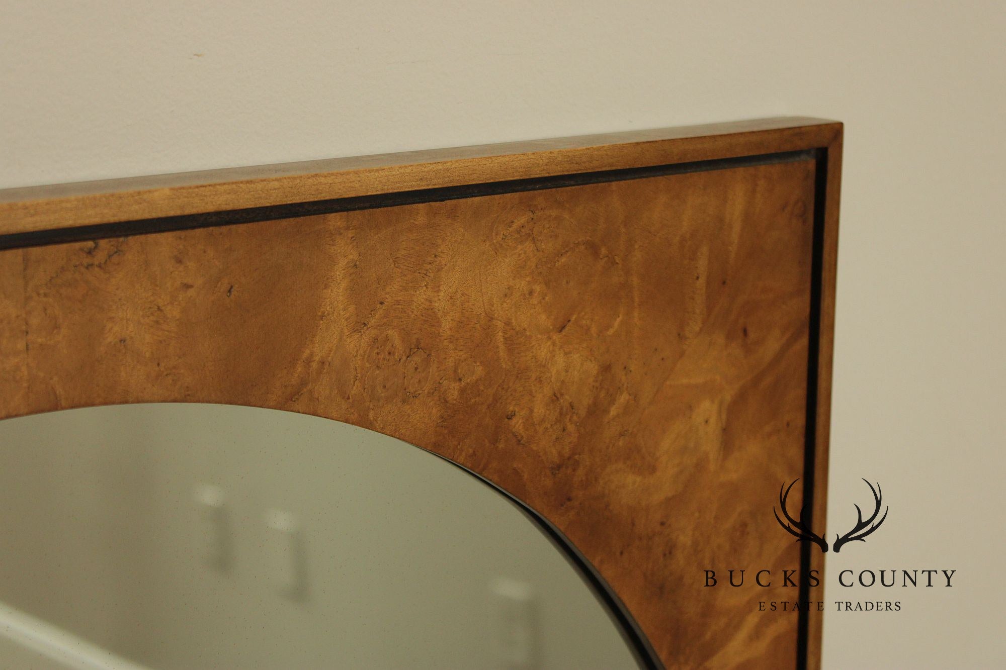 John Stuart for Widdicomb Burl Walnut Frame Wall Mirror