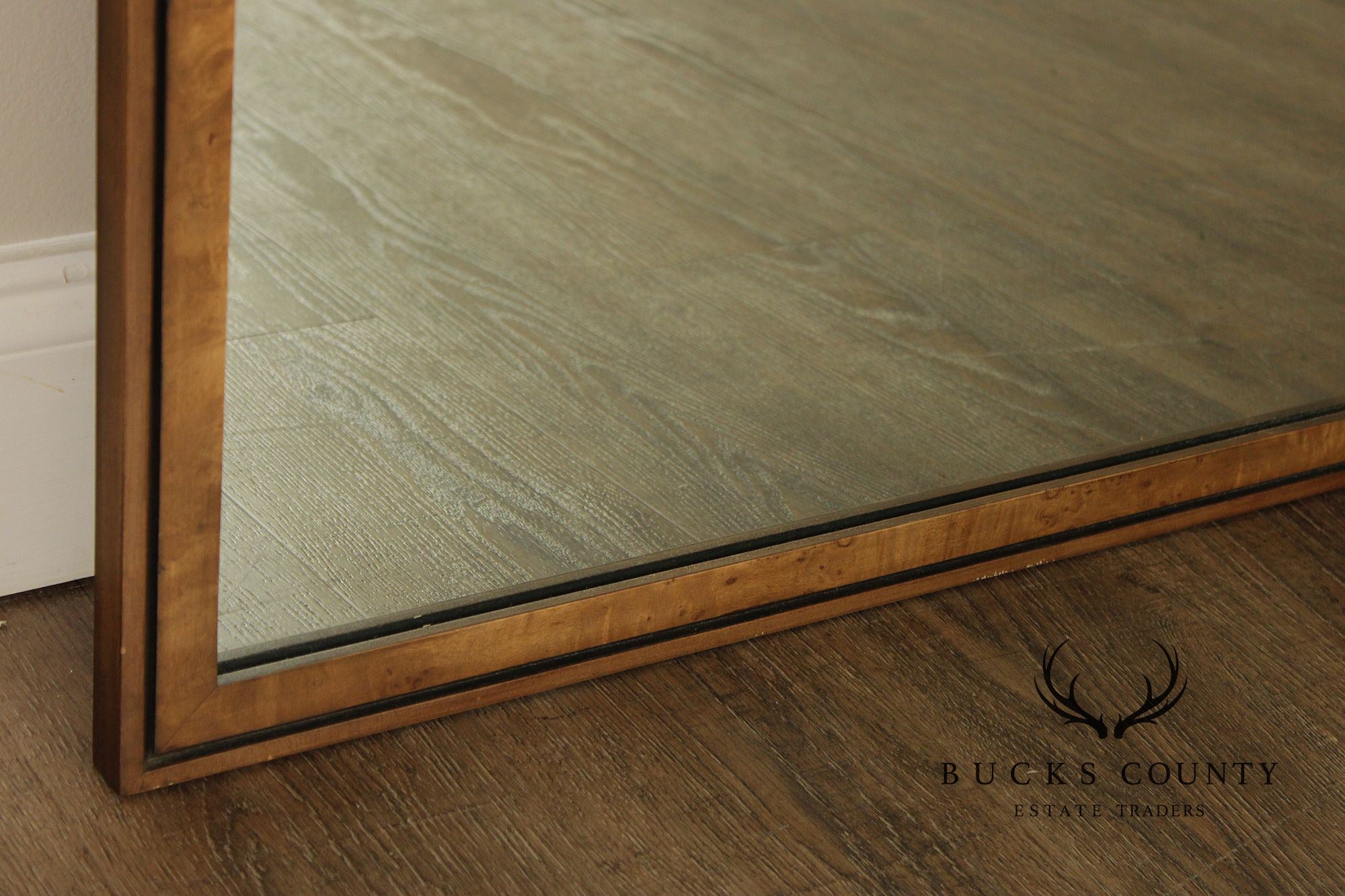 John Stuart for Widdicomb Burl Walnut Frame Wall Mirror