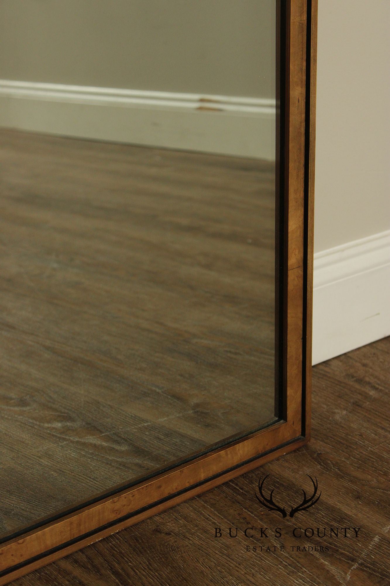 John Stuart for Widdicomb Burl Walnut Frame Wall Mirror