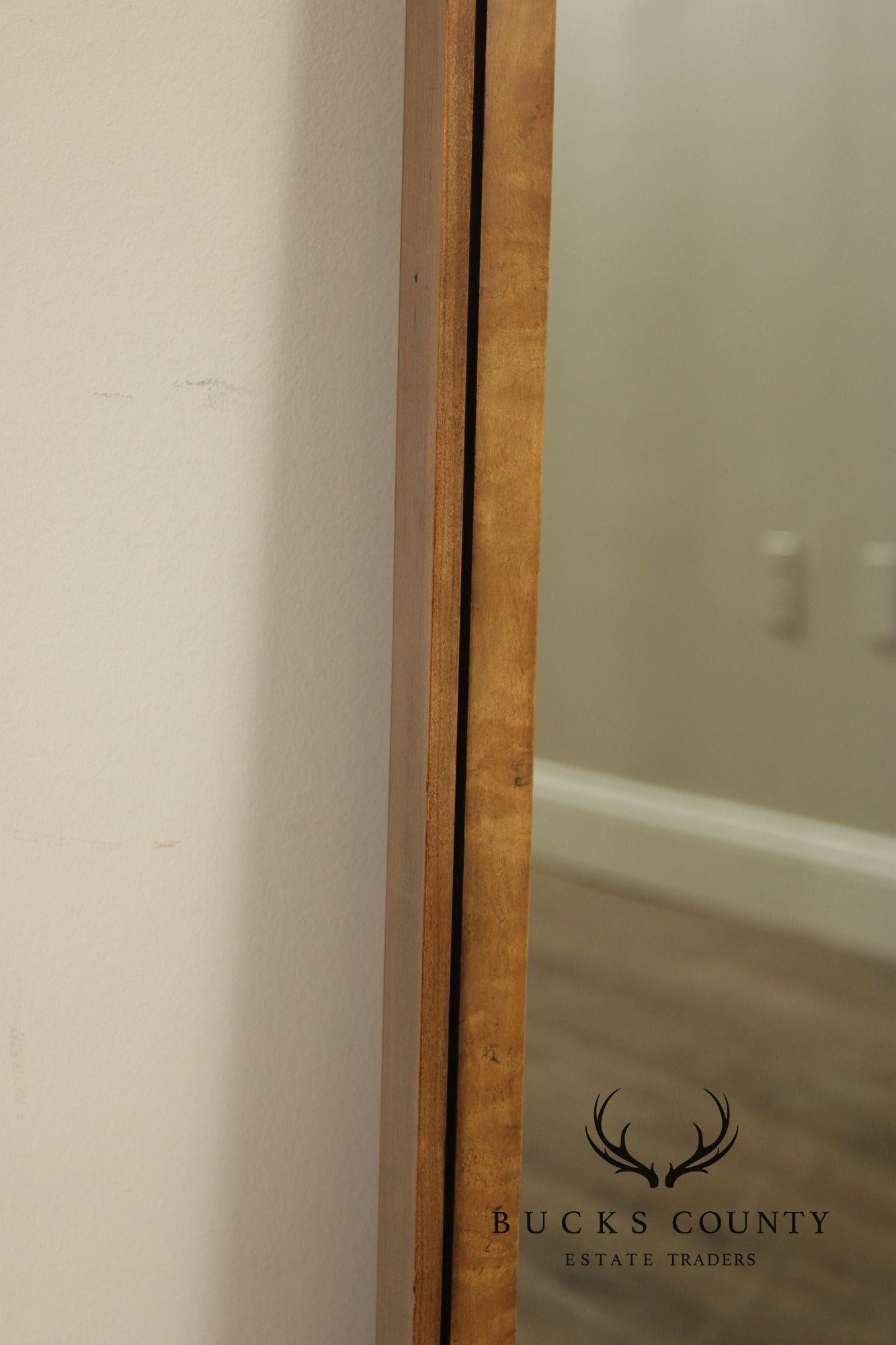 John Stuart for Widdicomb Burl Walnut Frame Wall Mirror