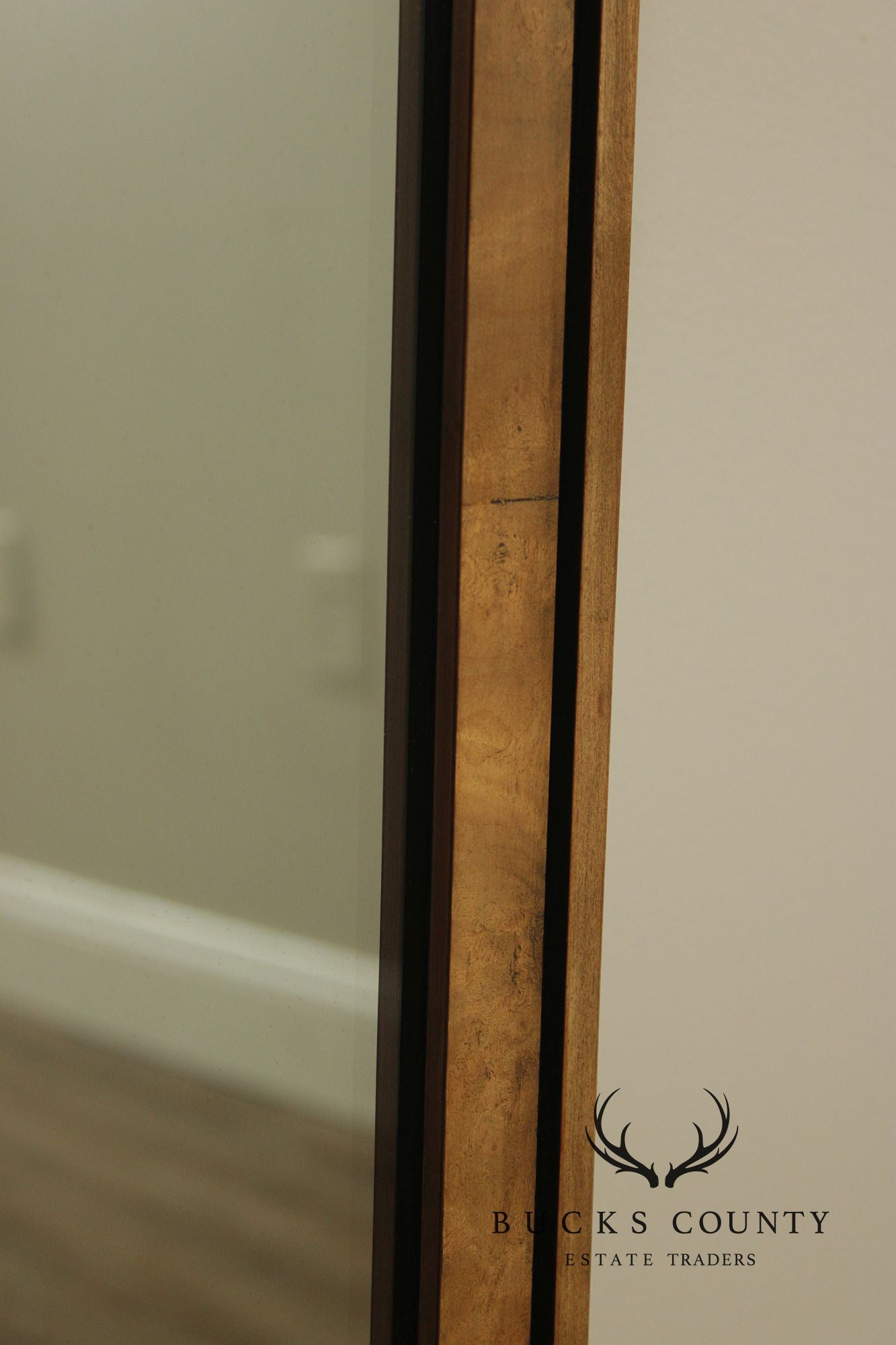 John Stuart for Widdicomb Burl Walnut Frame Wall Mirror