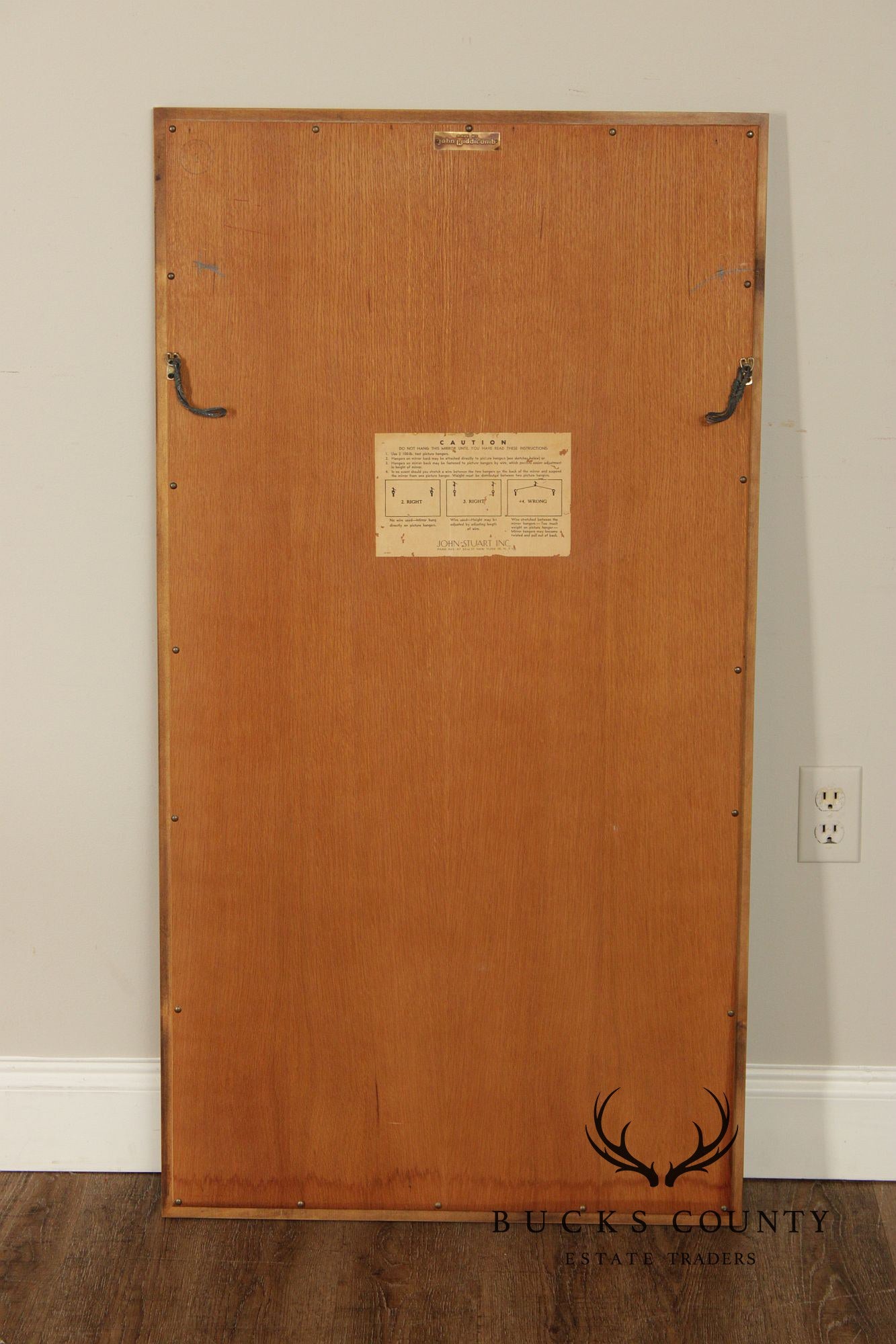 John Stuart for Widdicomb Burl Walnut Frame Wall Mirror