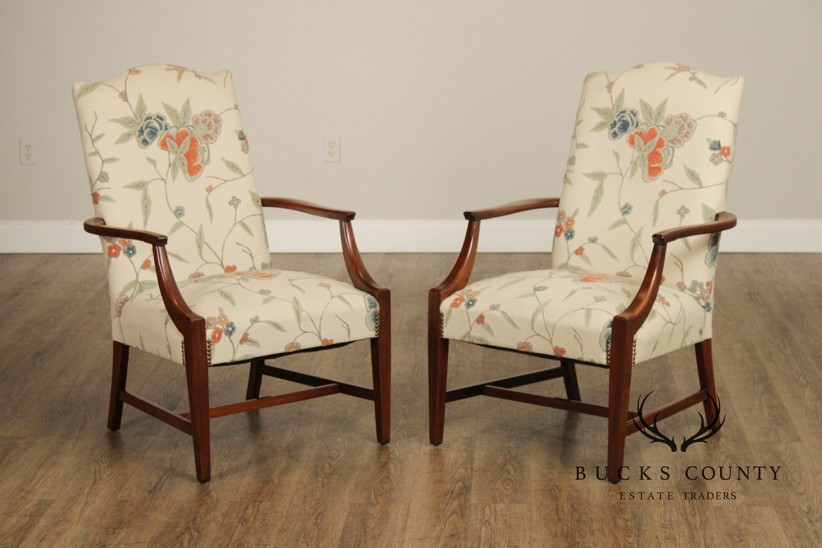 Statesville Ross Traditional Upholstered Pair of Lolling Chairs