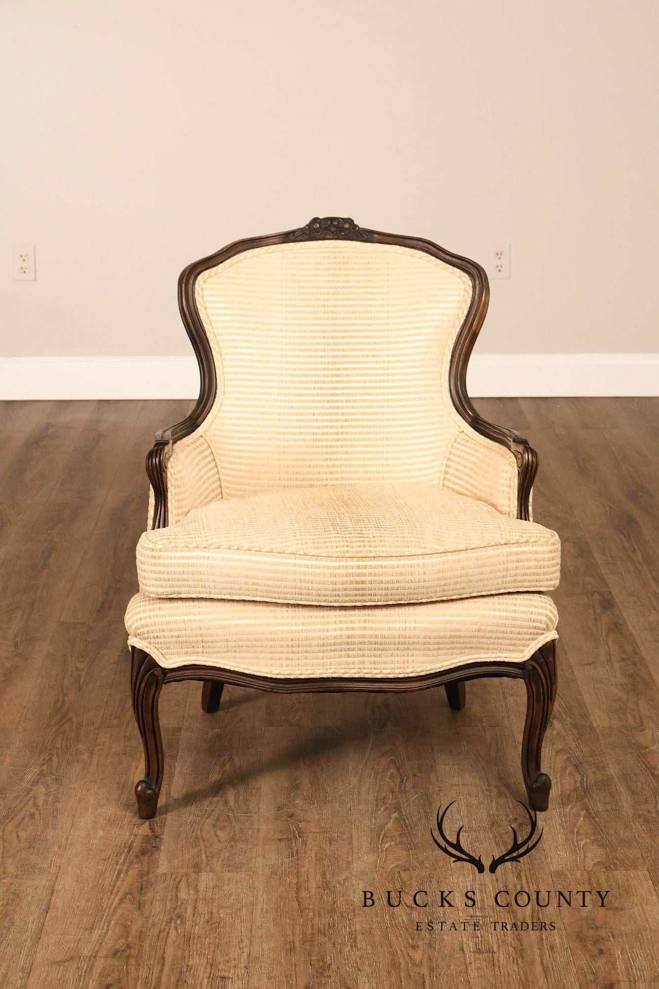 French Louis XV Style Pair Of Bergere Chairs