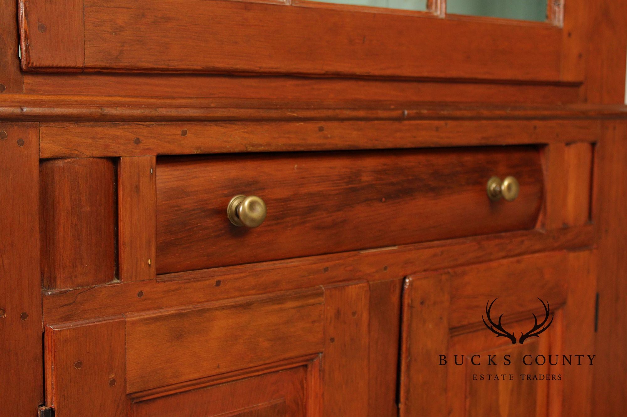 Antique Softwood Corner Cupboard