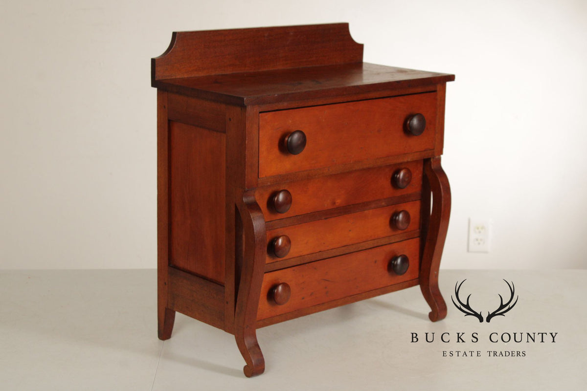 American Empire Bedside Chest of Drawers