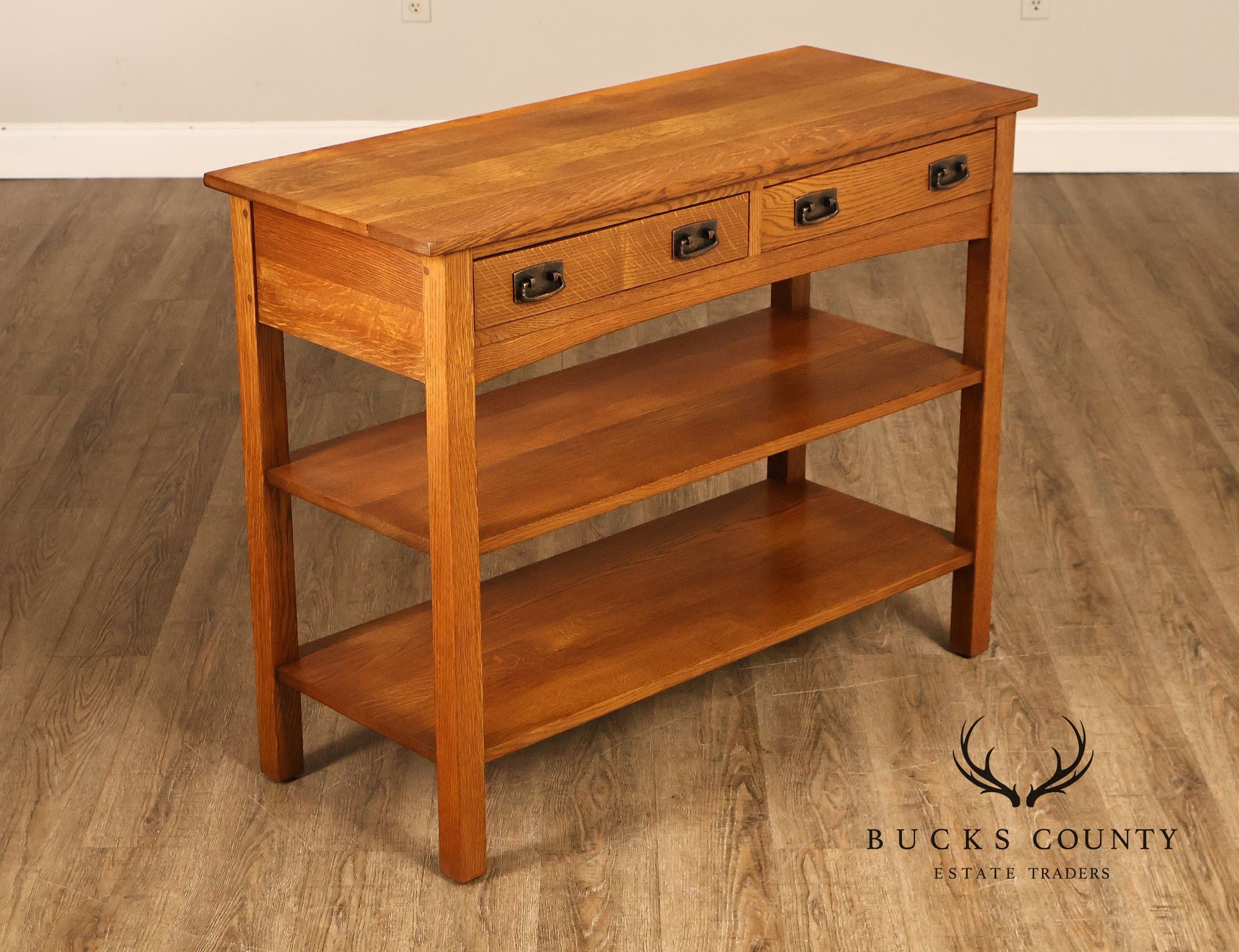Stickley Mission Collection Oak Console Sofa Table