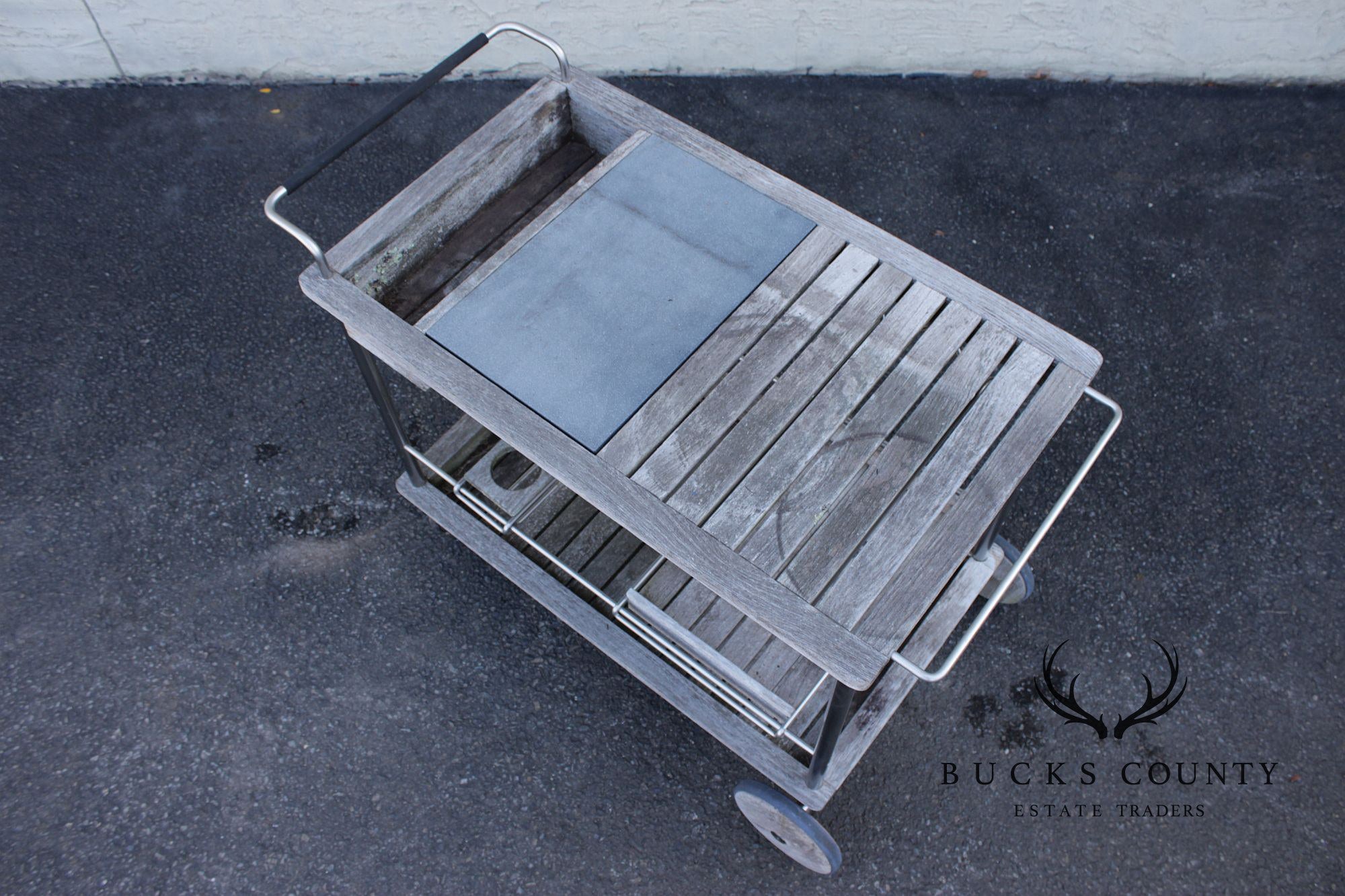 Gloster Teak Outdoor Bar Cart