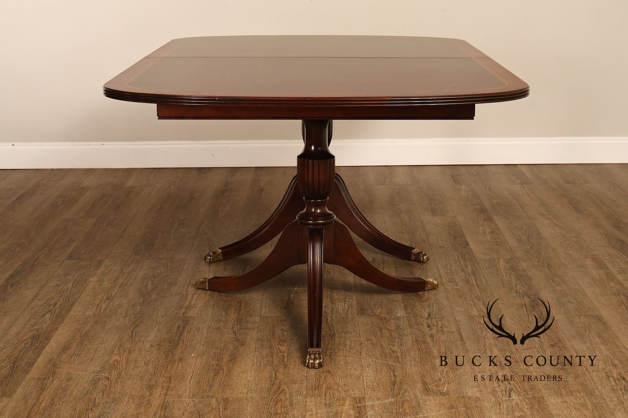 Henkel Harris Mahogany Double Pedestal Dining Table