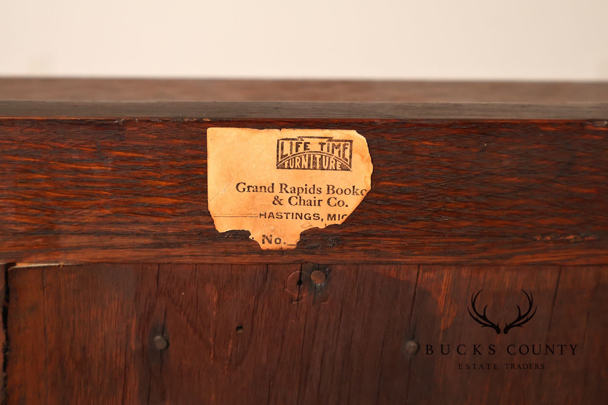 Lifetime Furniture Antique Mission Oak Drop Front Desk