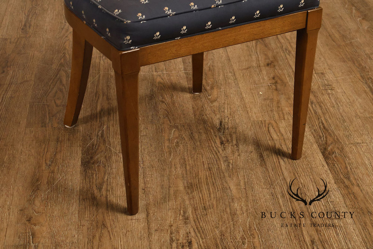 Henredon Gustavian Style Walnut Set Of 6 Dining Chairs With Rosette Backs