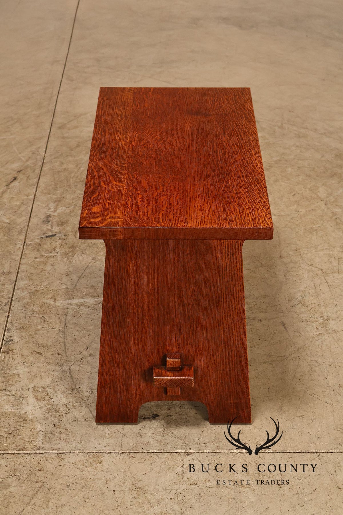 Stickley Mission Collection Pair Of Oak Gustav Stickley Fireside Stools