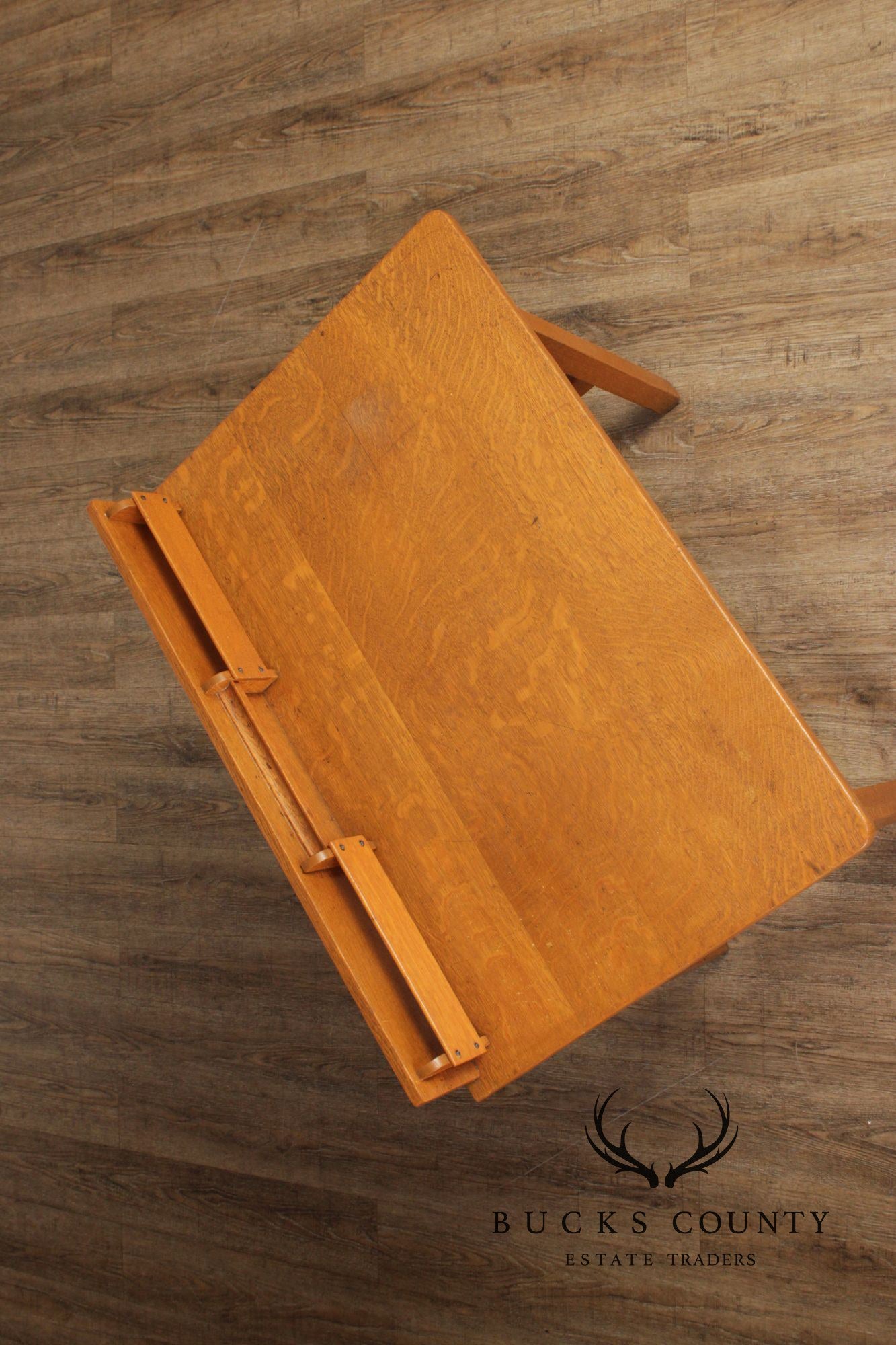 Stickley Brothers Antique Mission Oak Postcard Writing Desk