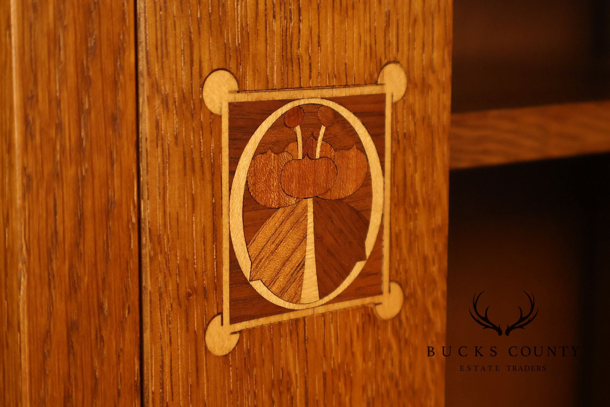 Stickley Harvey Ellis Mission Oak Inlay Bookcase