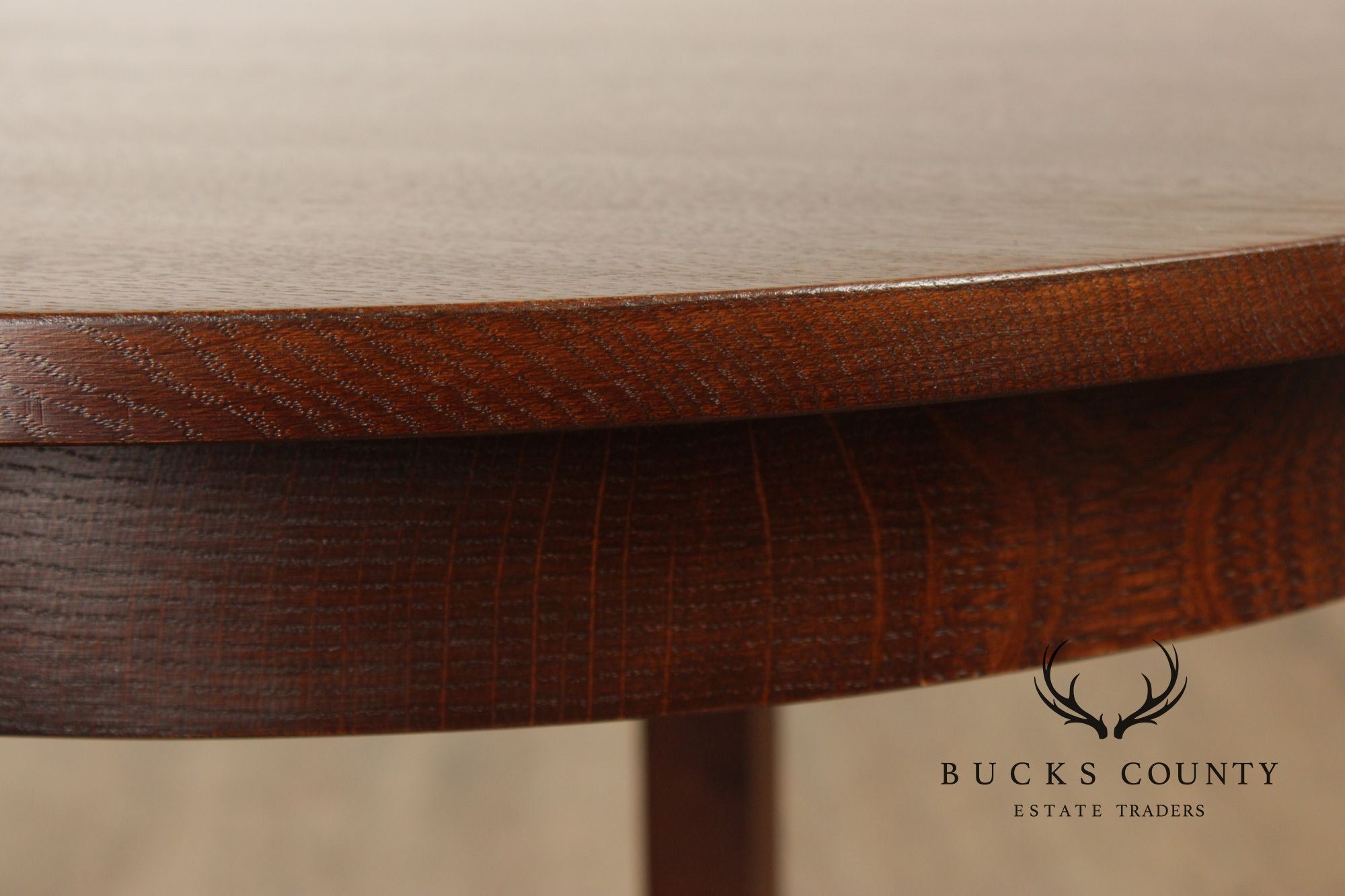 Stickley Mission Collection Oak Round Lamp Table