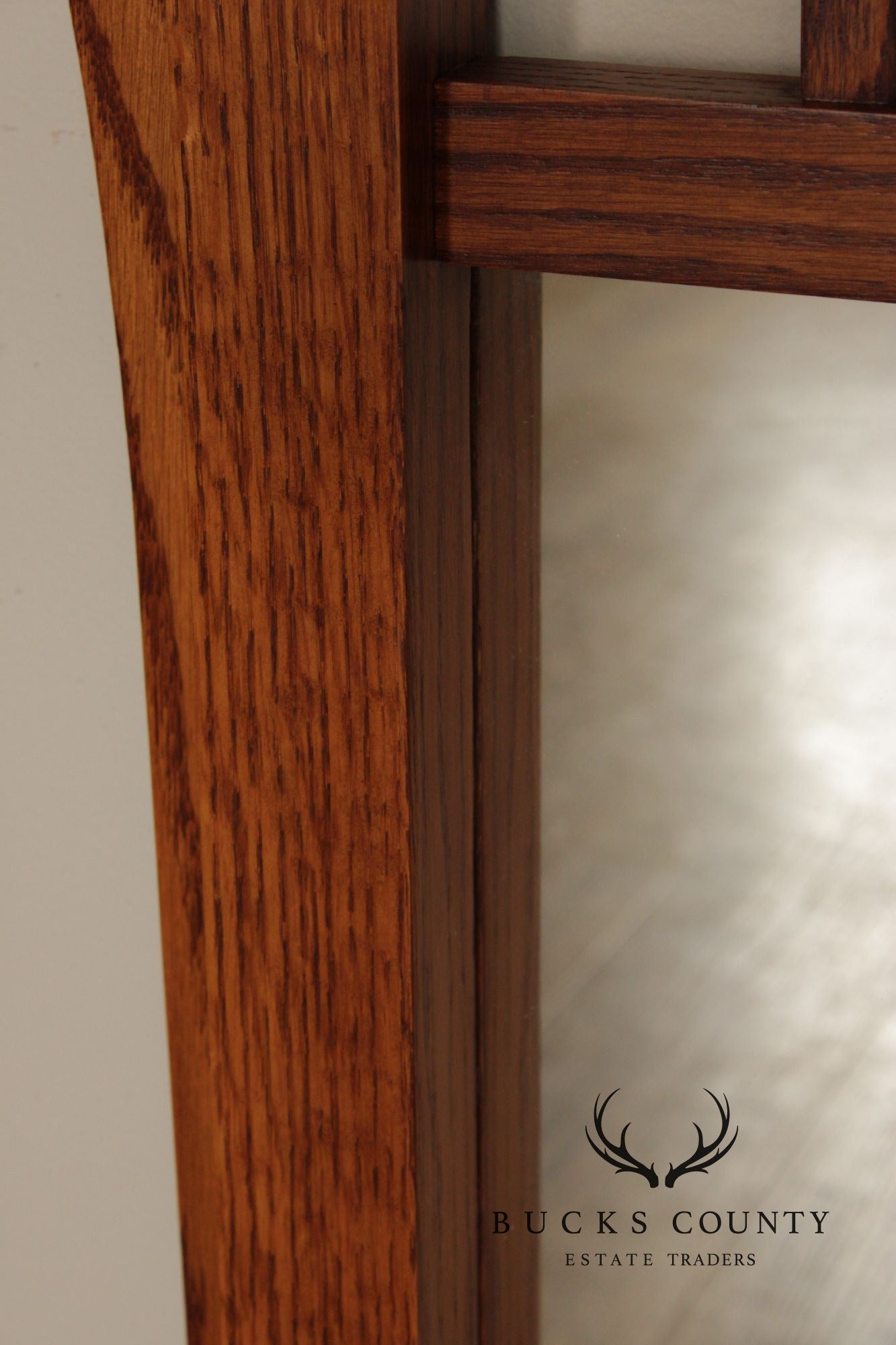 Mission Style Oak Mantel Mirror