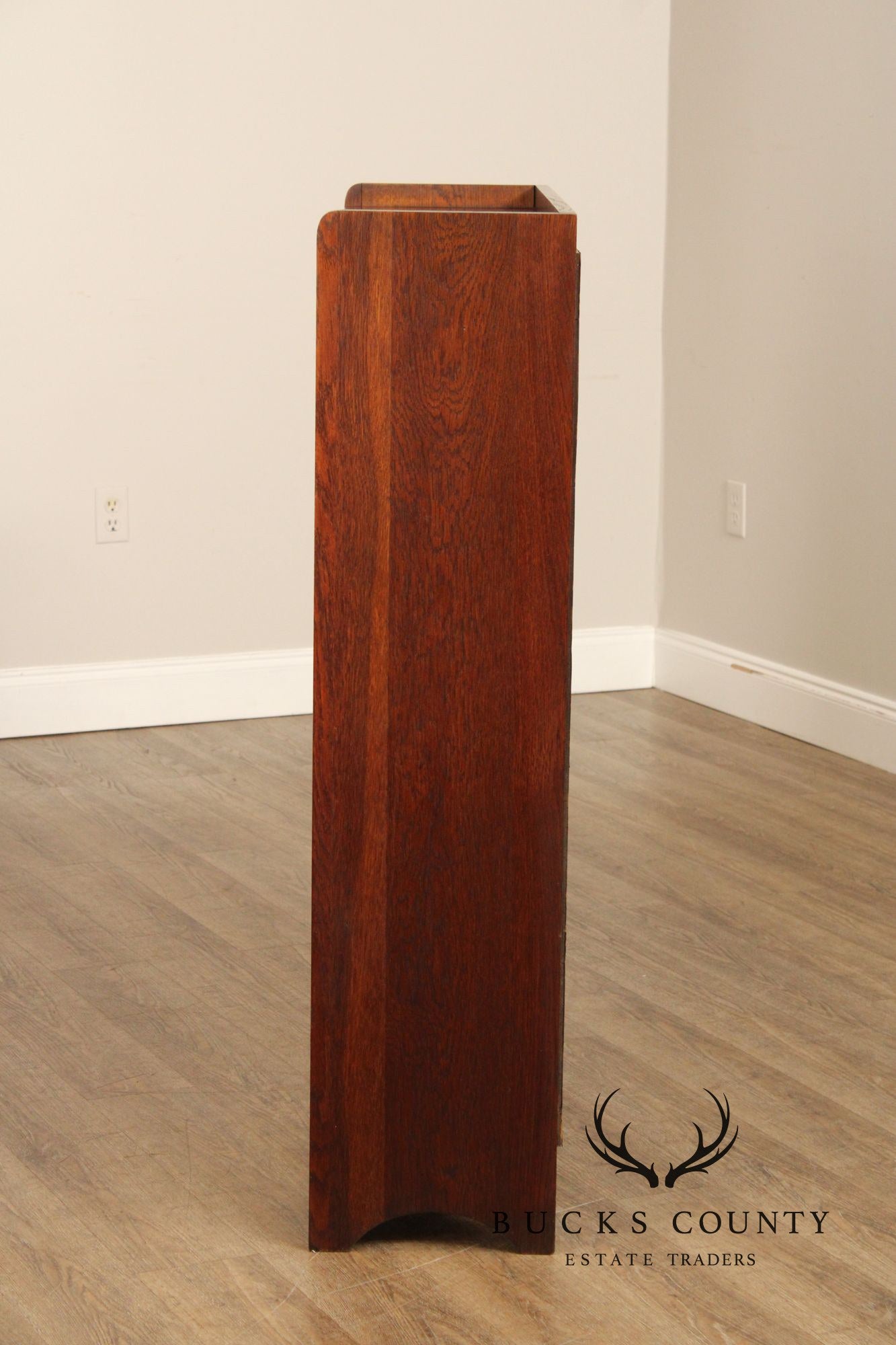 Antique Mission Oak Two-Door Bookcase