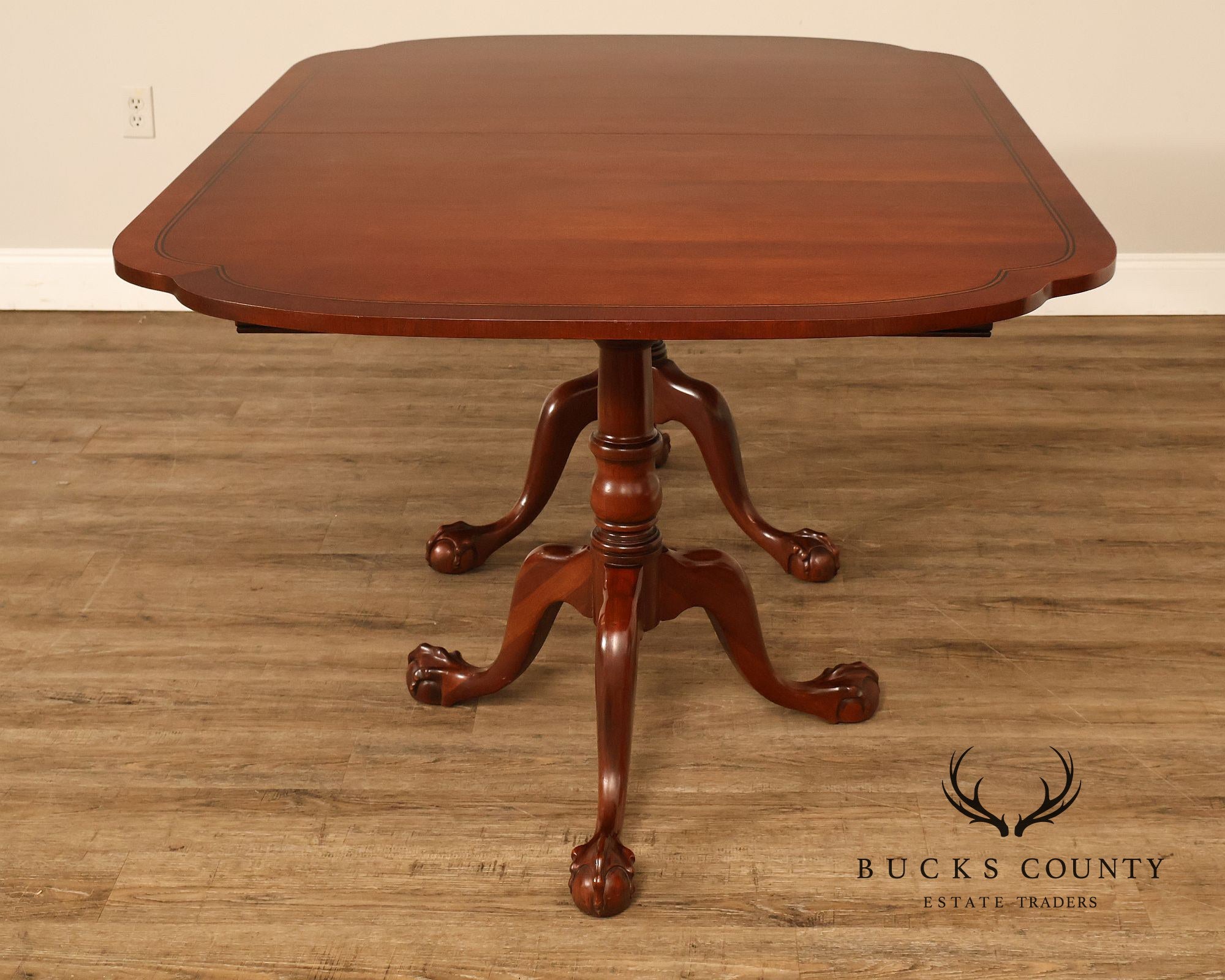 Pennsylvania House Chippendale Style Double Pedestal Dining Table
