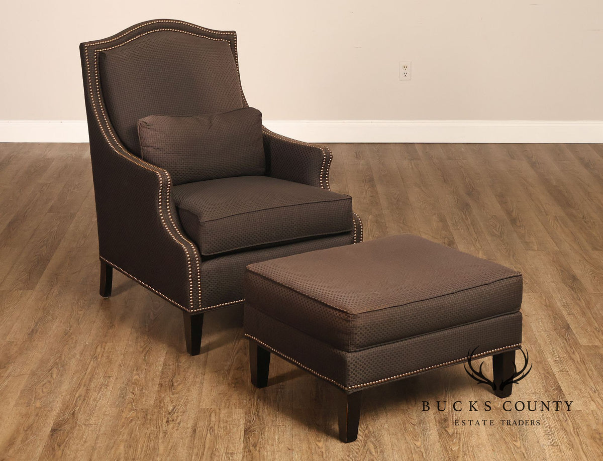 Fairfield Contemporary Armchair and Ottoman