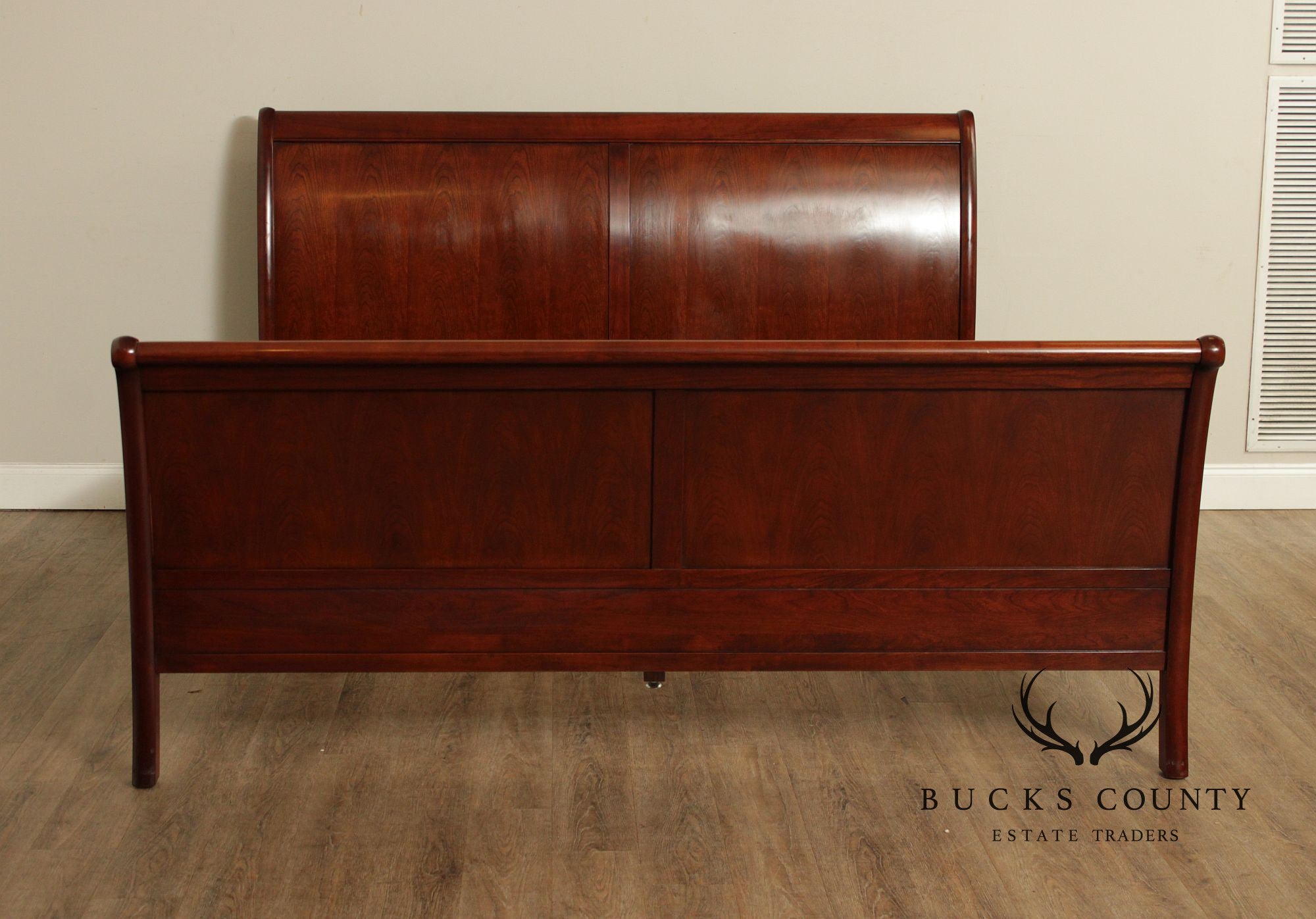 Stickley Traditional Style Cherry King Sleigh Bed
