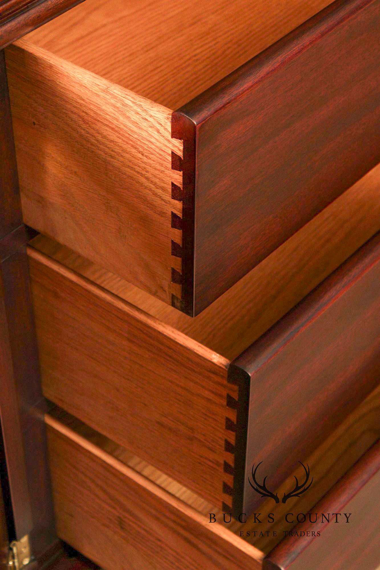 Henkel Harris Regency Style Mahogany Breakfront China Cabinet