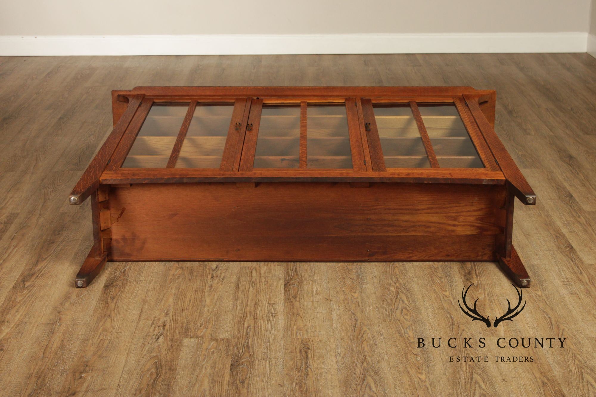 Limbert Antique Mission Oak Three Door Bookcase