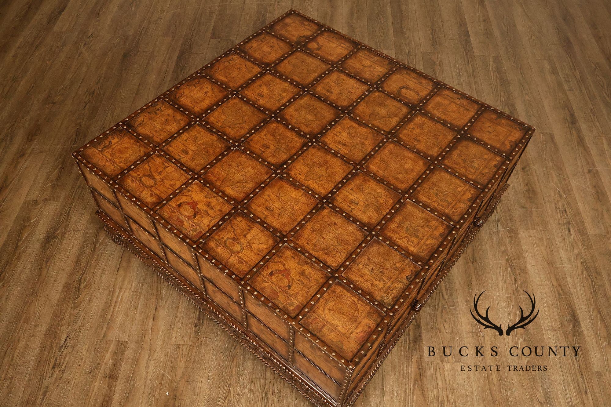 Pulaski 'Espaigne' Large Square Old World Map Storage Coffee Table