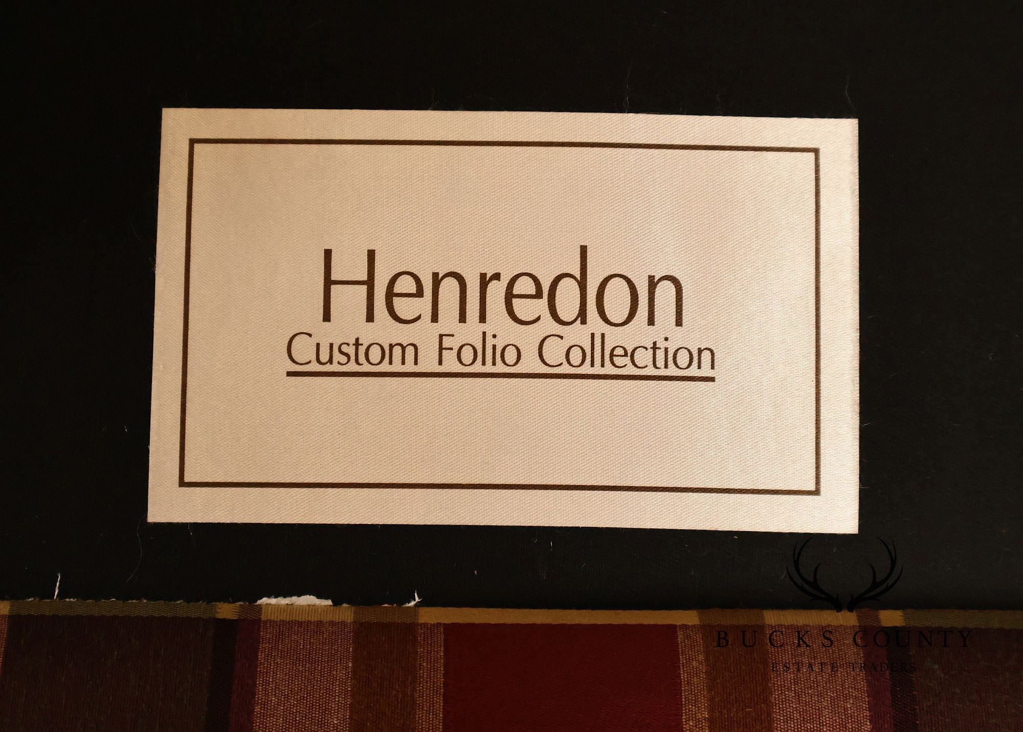 Henredon Custom Folio Collection Plaid Wingback Armchair