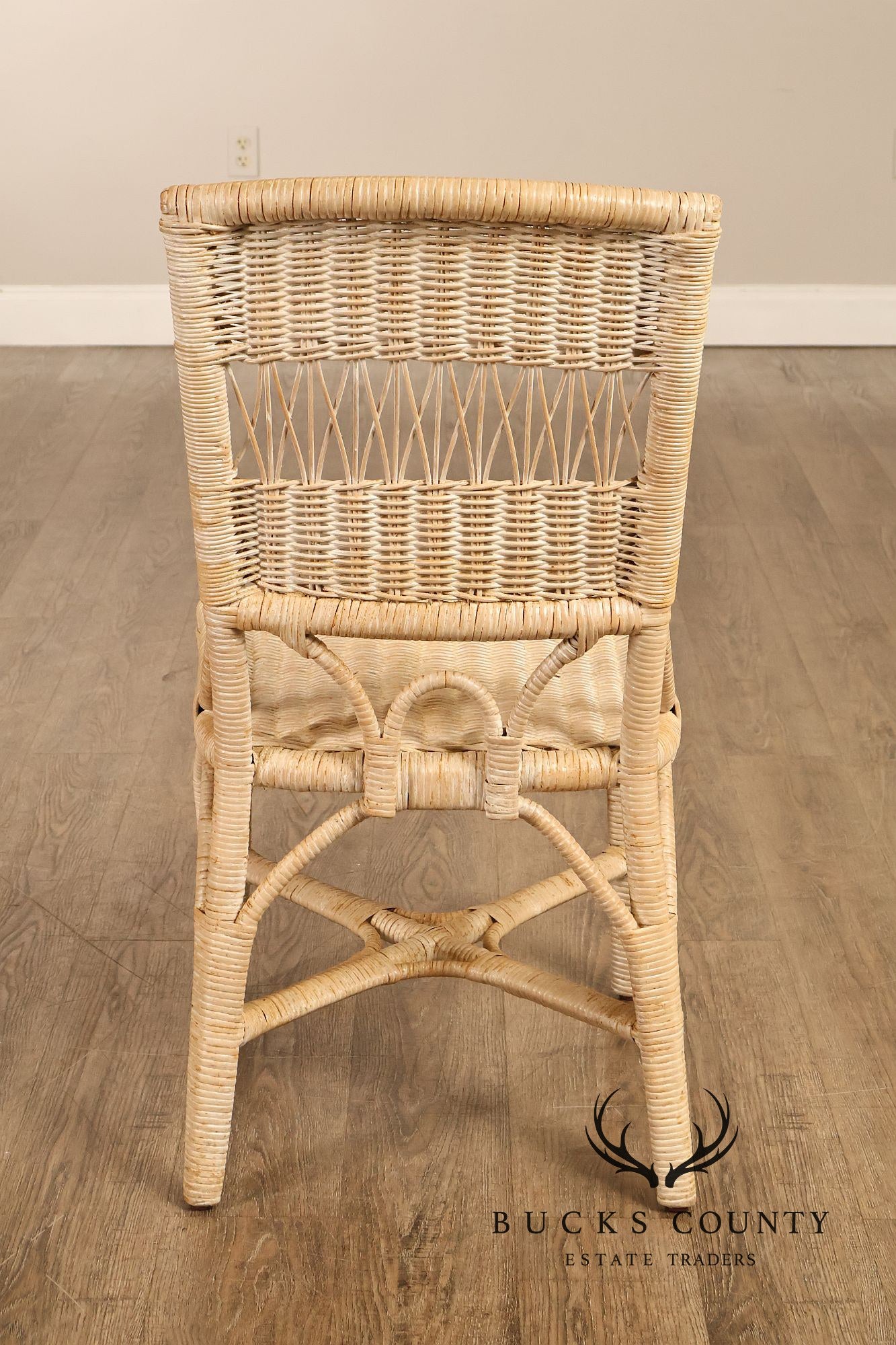 Lexington Henry Link Wicker Vanity Or Writing Desk and Chair
