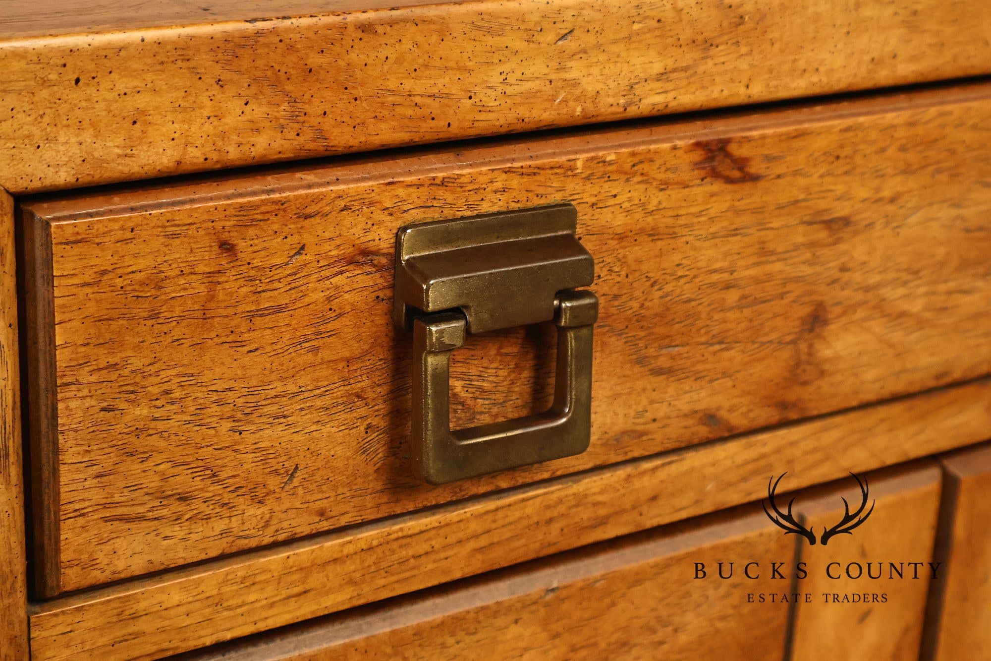 Drexel 'Woodbriar' Campaign Style Pair of Nightstands