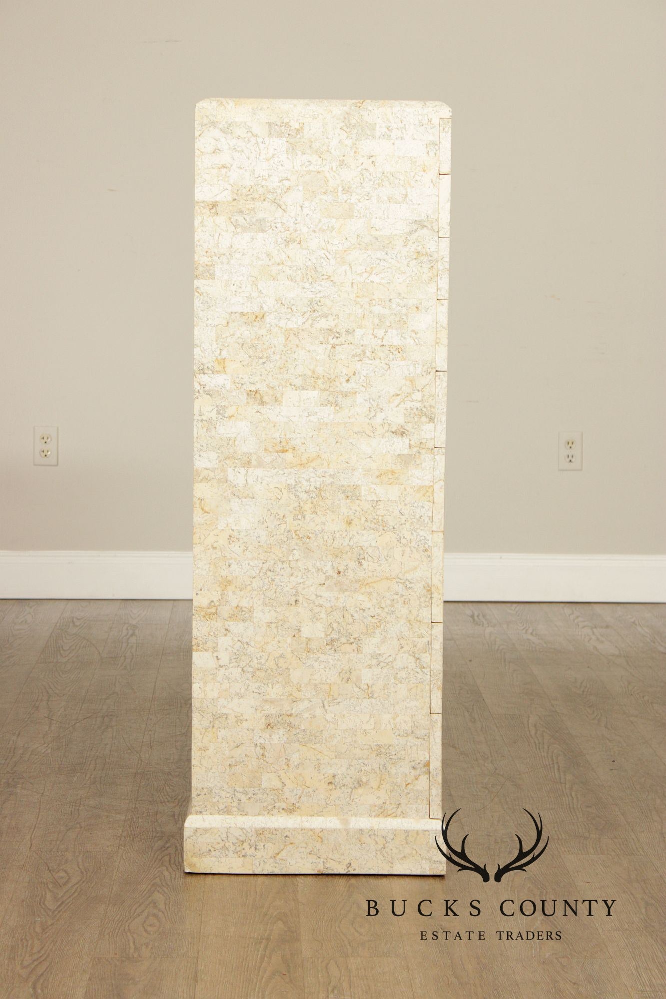 Maitland Smith Tessellated Marble Tall Chest