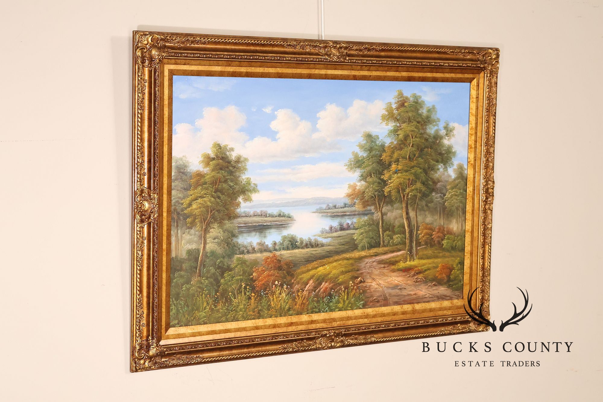 W. Hampton Landscape Painting, Lakeshore