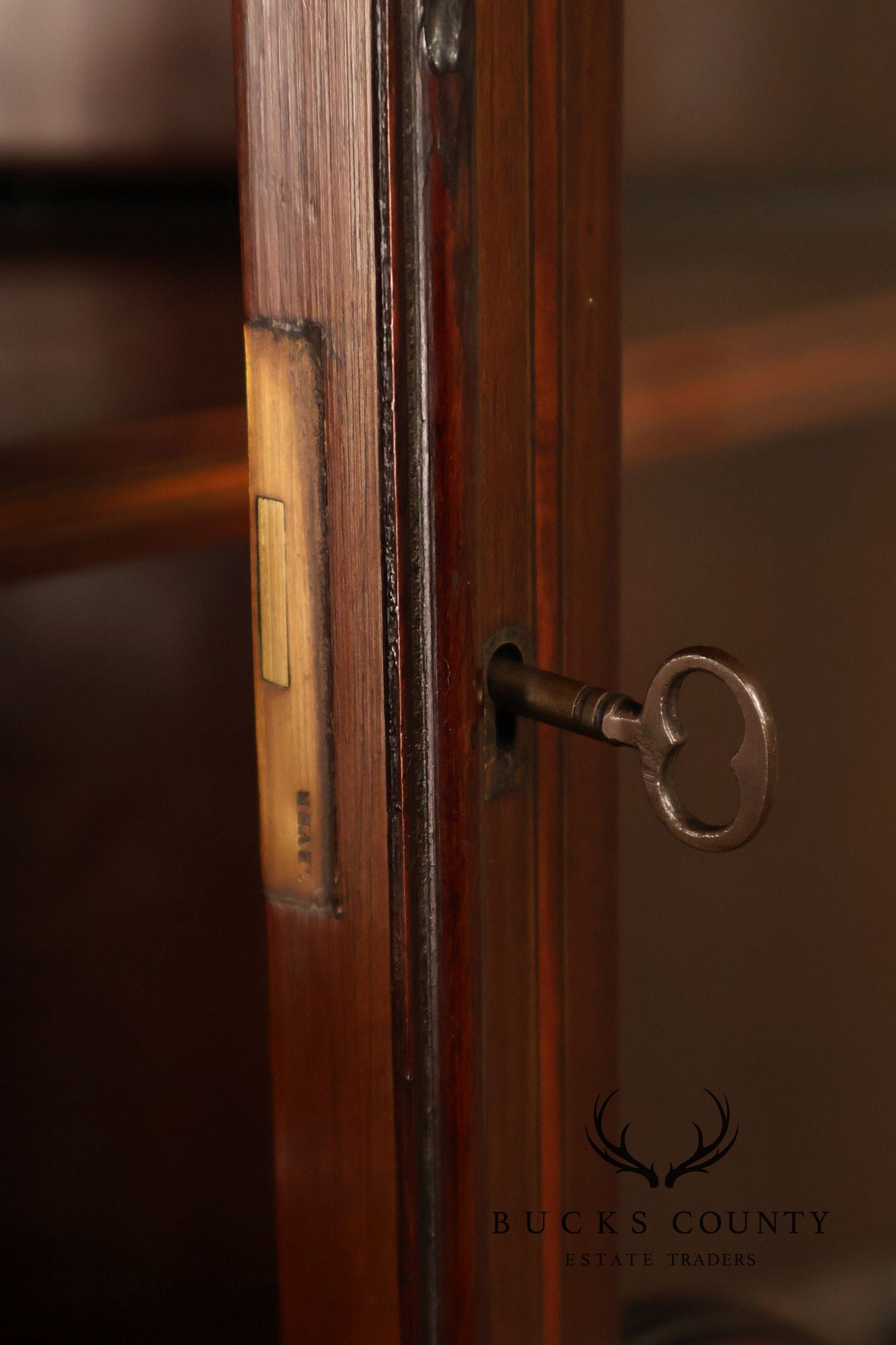 Antique Edwardian Inlaid Mahogany Corner Cabinet